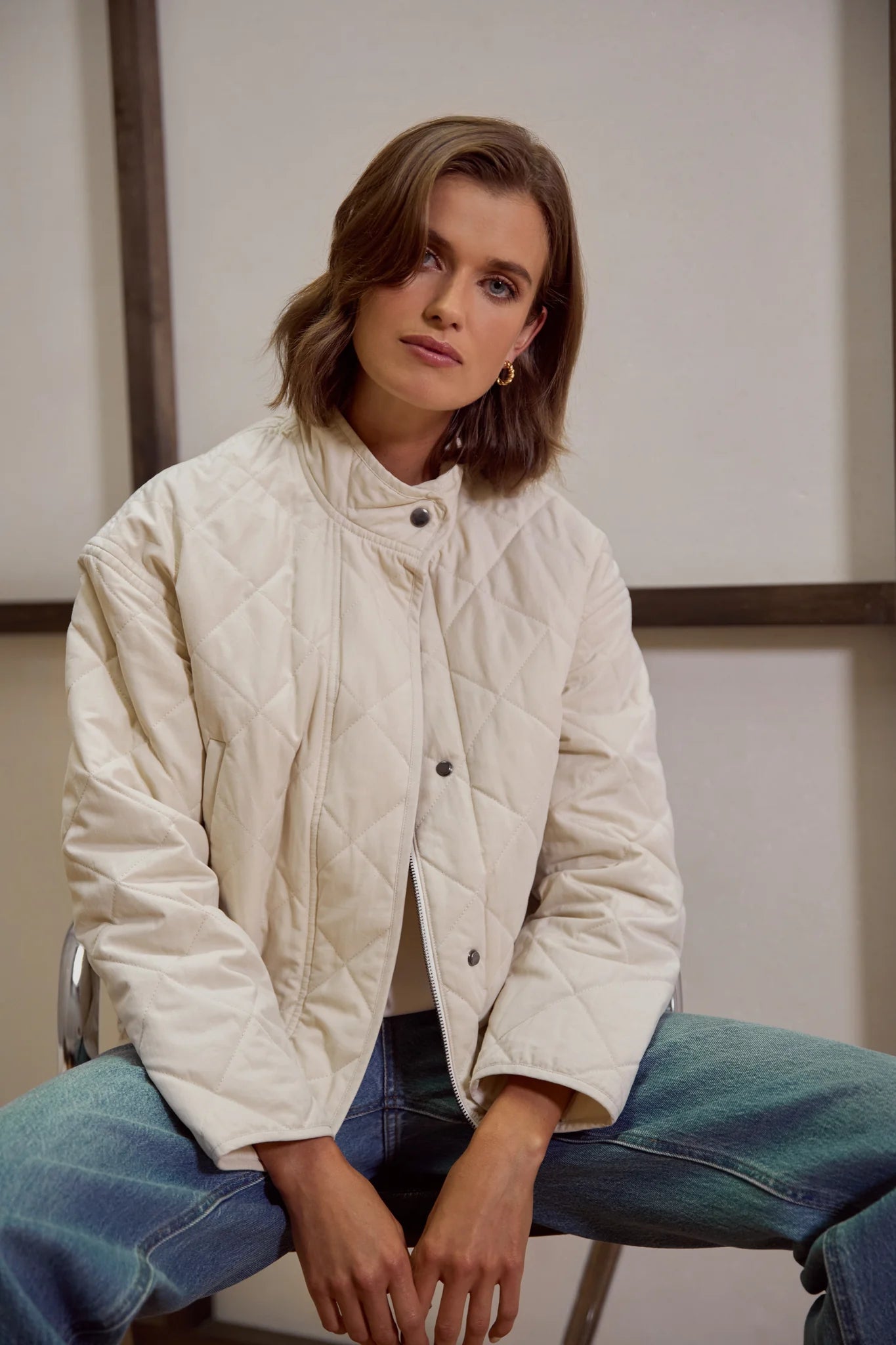 Kyoto Quilted Jacket – Oat