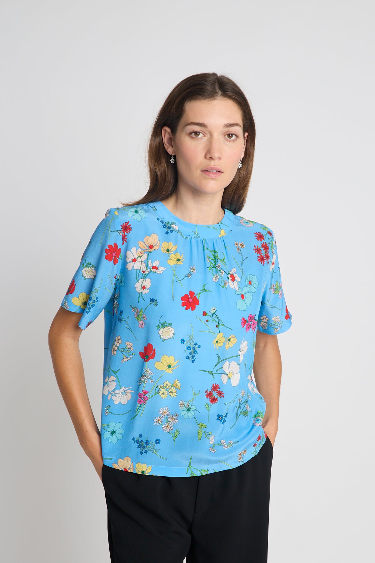 Twenty Seven Names Say it With Flowers Tee - Blue Floral