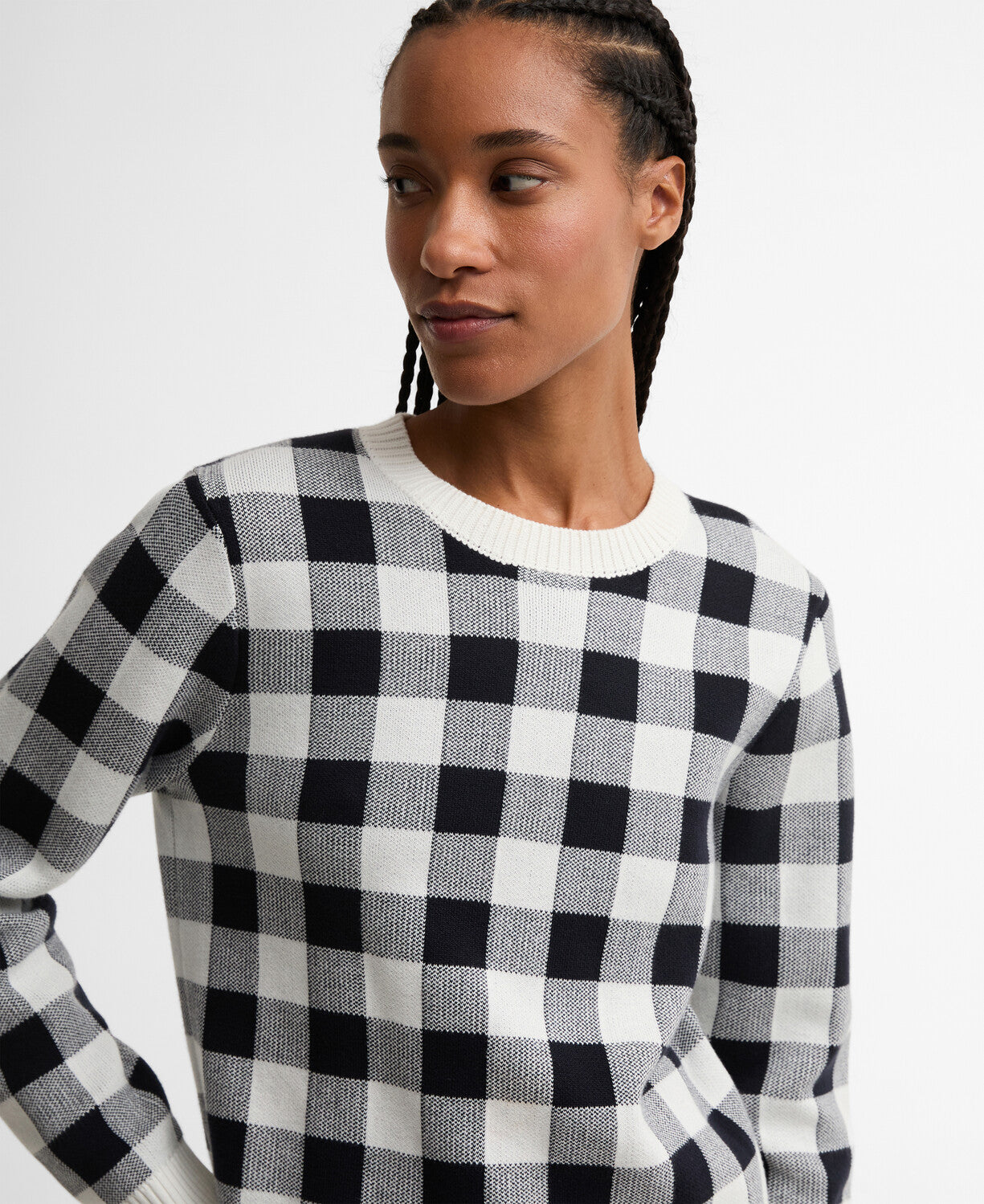 Barbour Avebury Gingham Crew Neck Jumper