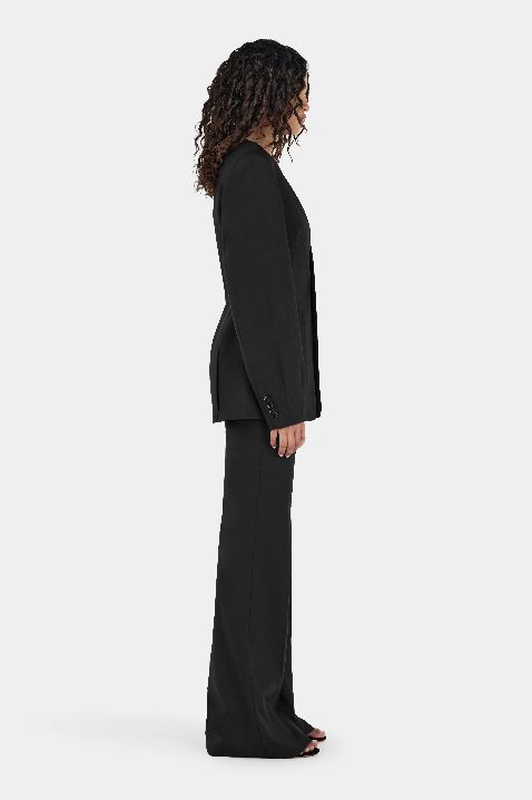 Maxine Collarless Blazer - Black