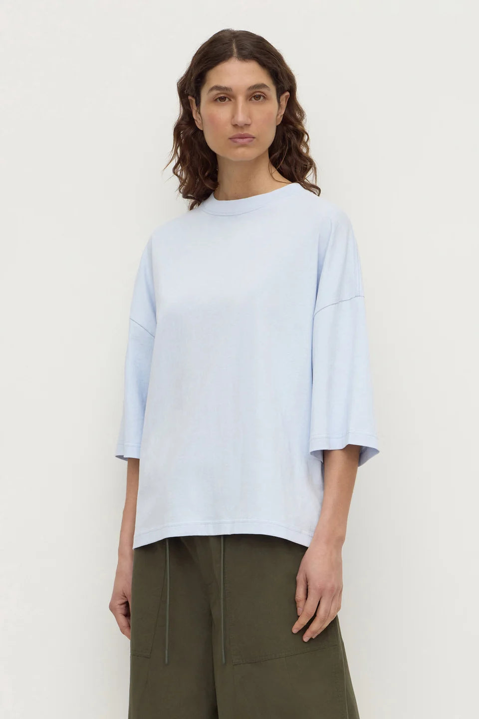 Assembly Label Max Cotton Oversized Tee - Powder Blue