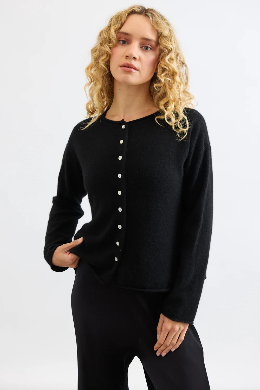 Mia Fratino Reversible Cardigan - Black
