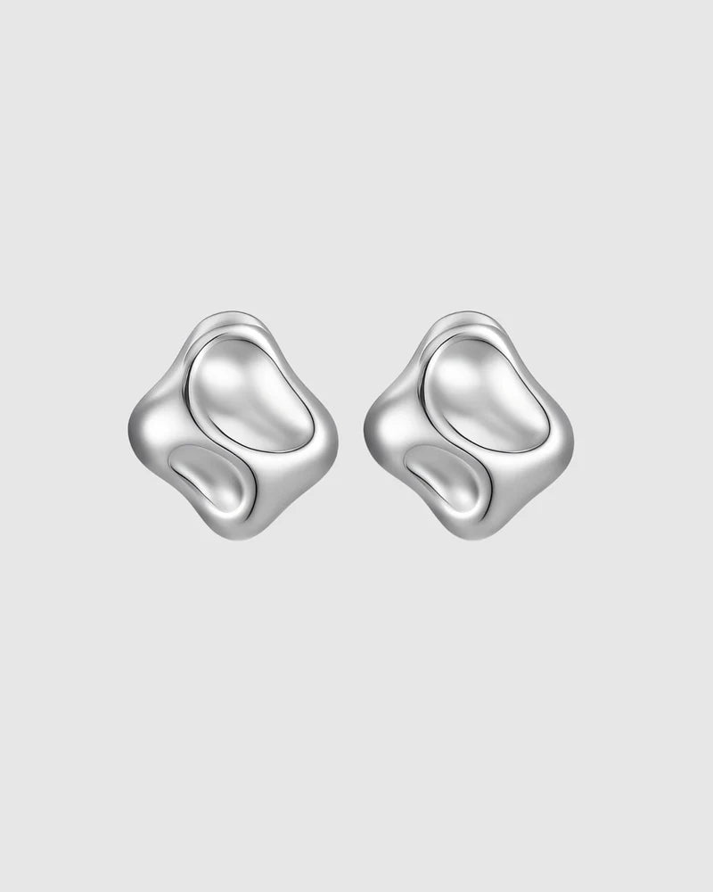 Molten Earrings - Silver