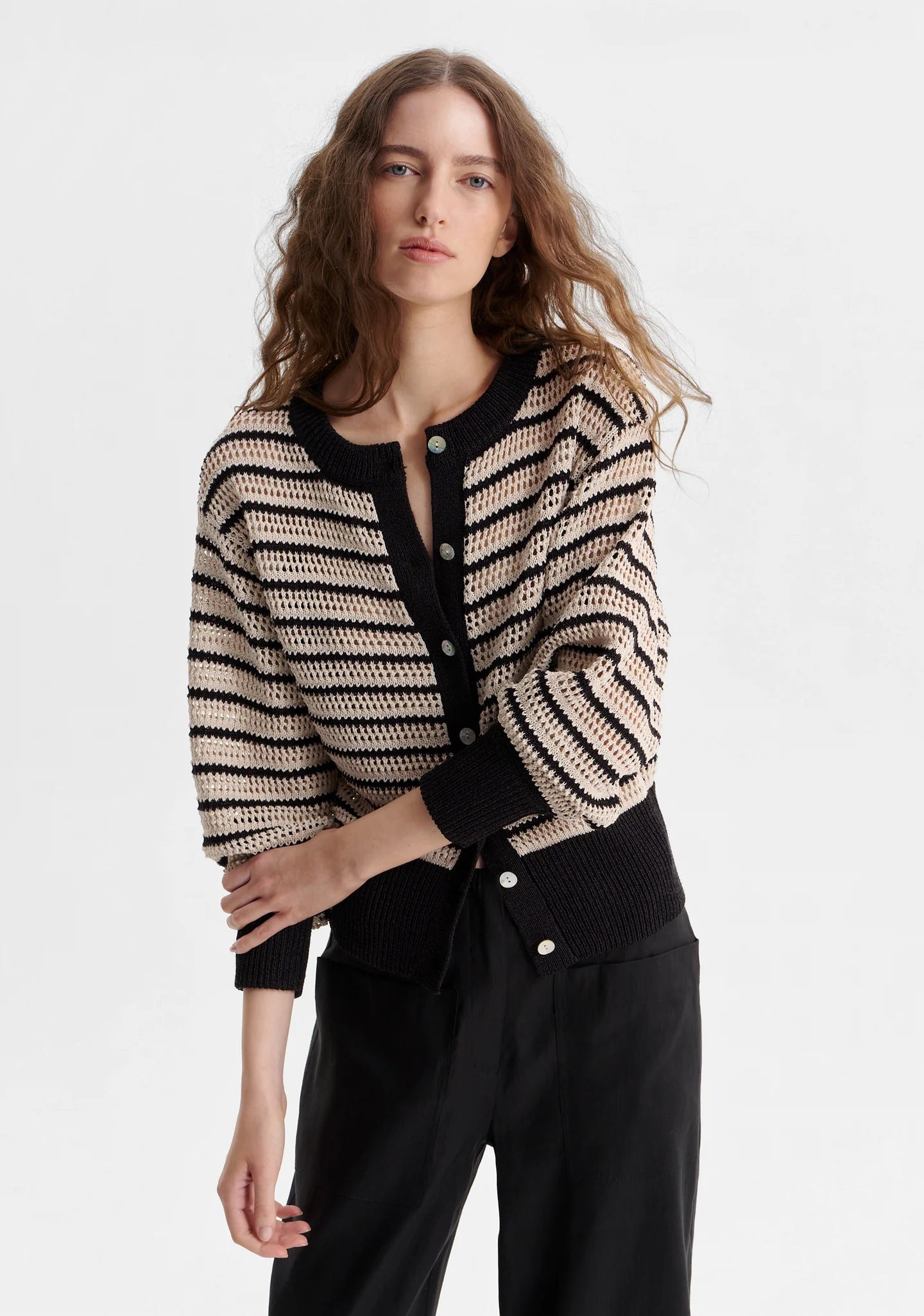Morrison Clover Knit Cardigan - Stripe