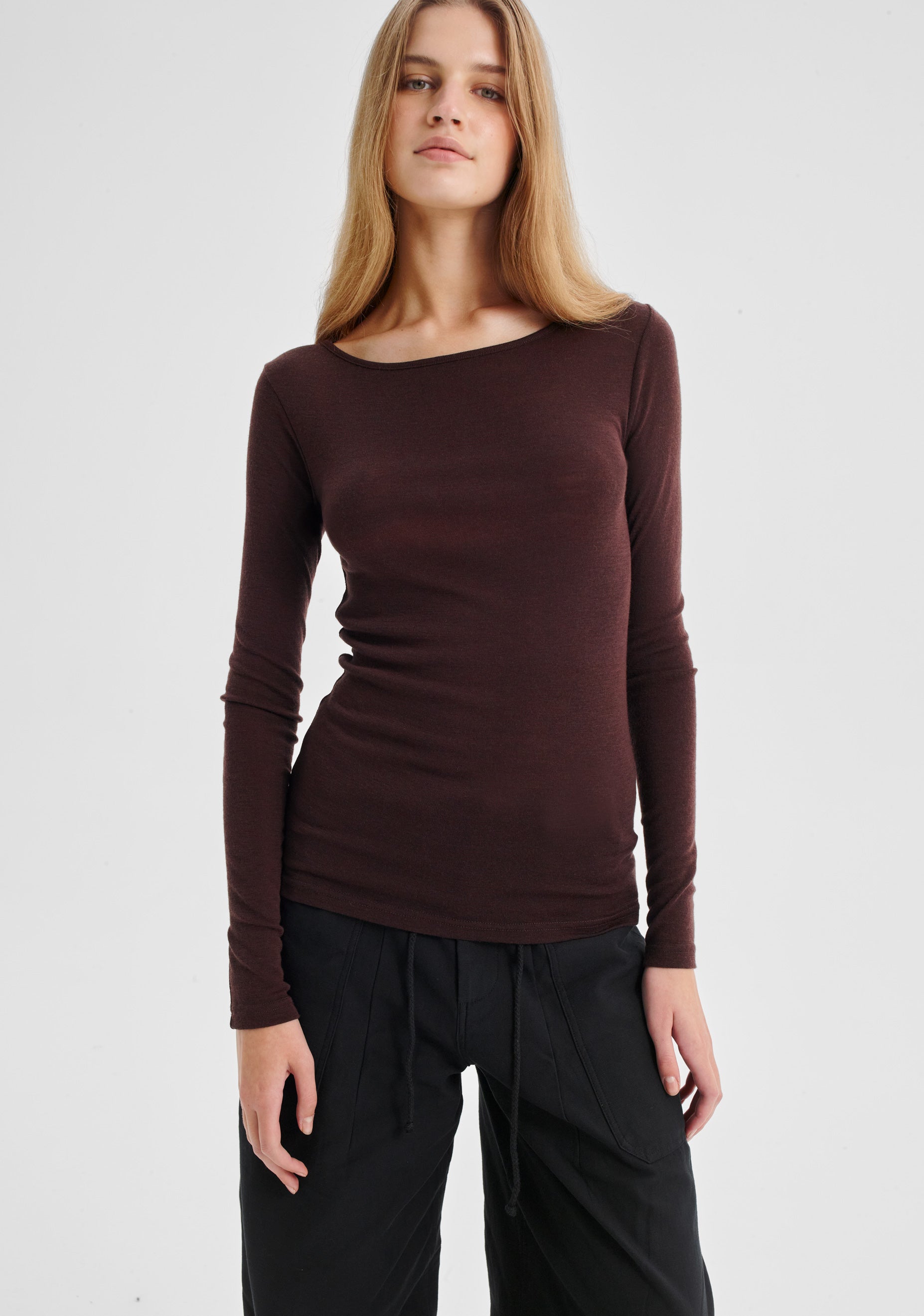 Morri Merino Round Neck - Espresso