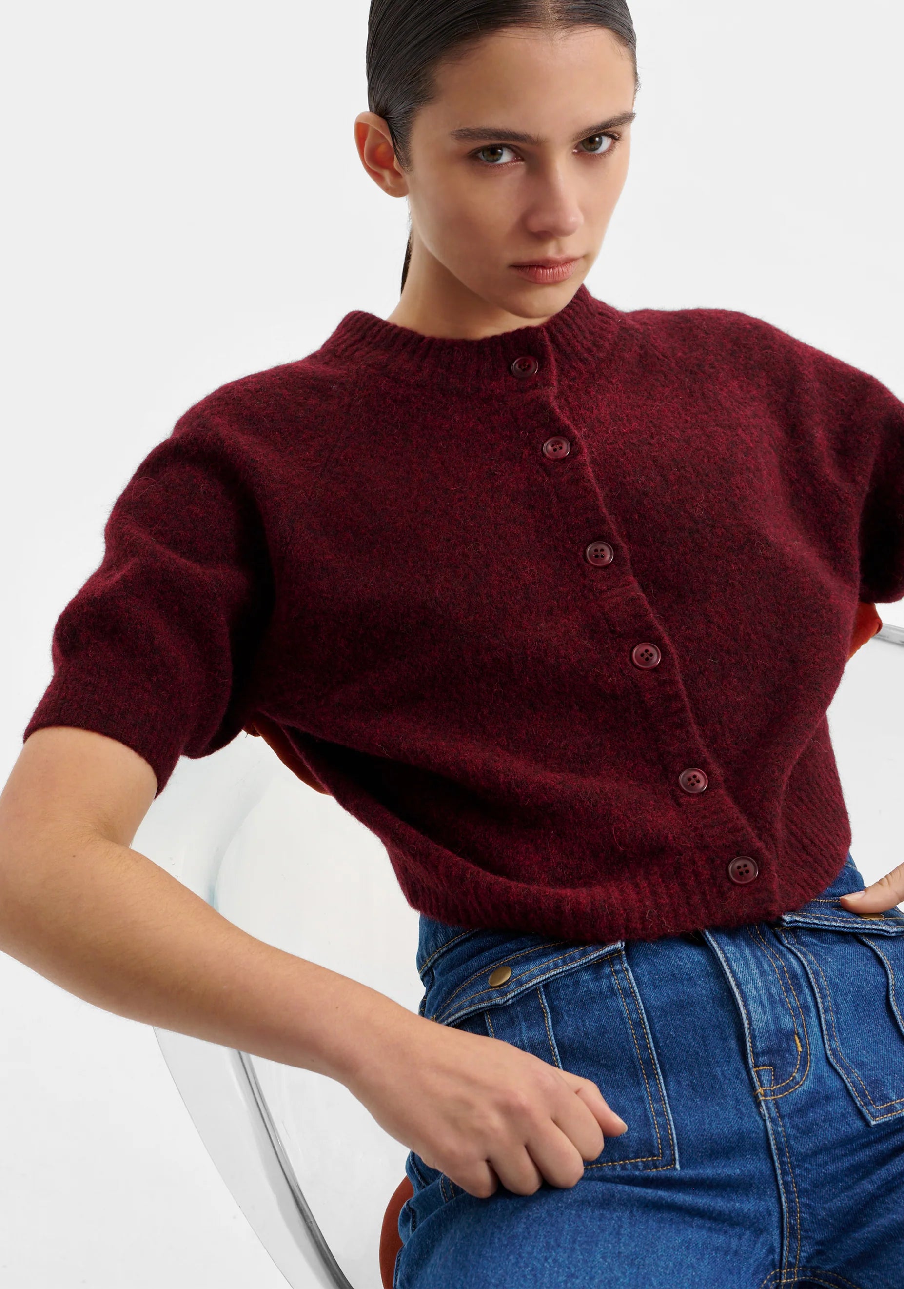 Morrison Solenne Knit Cardigan - Eggplant