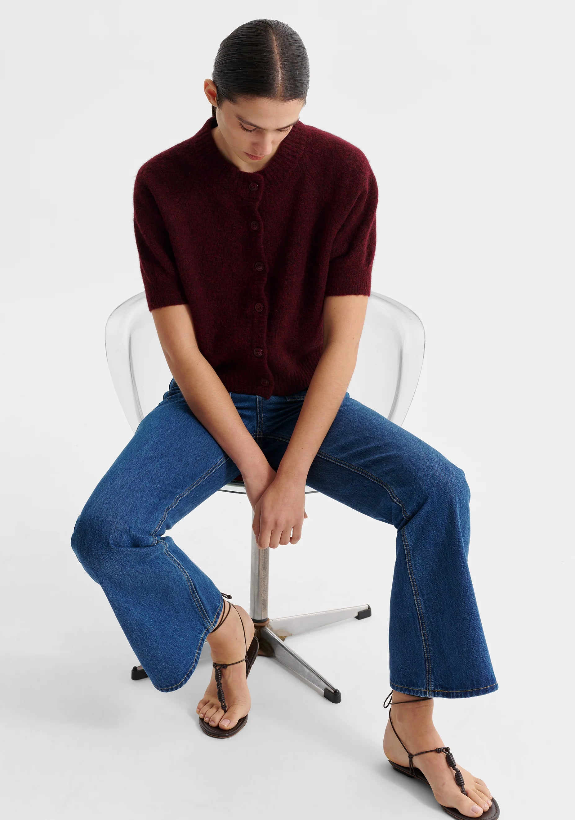 Morrison Solenne Knit Cardigan - Eggplant