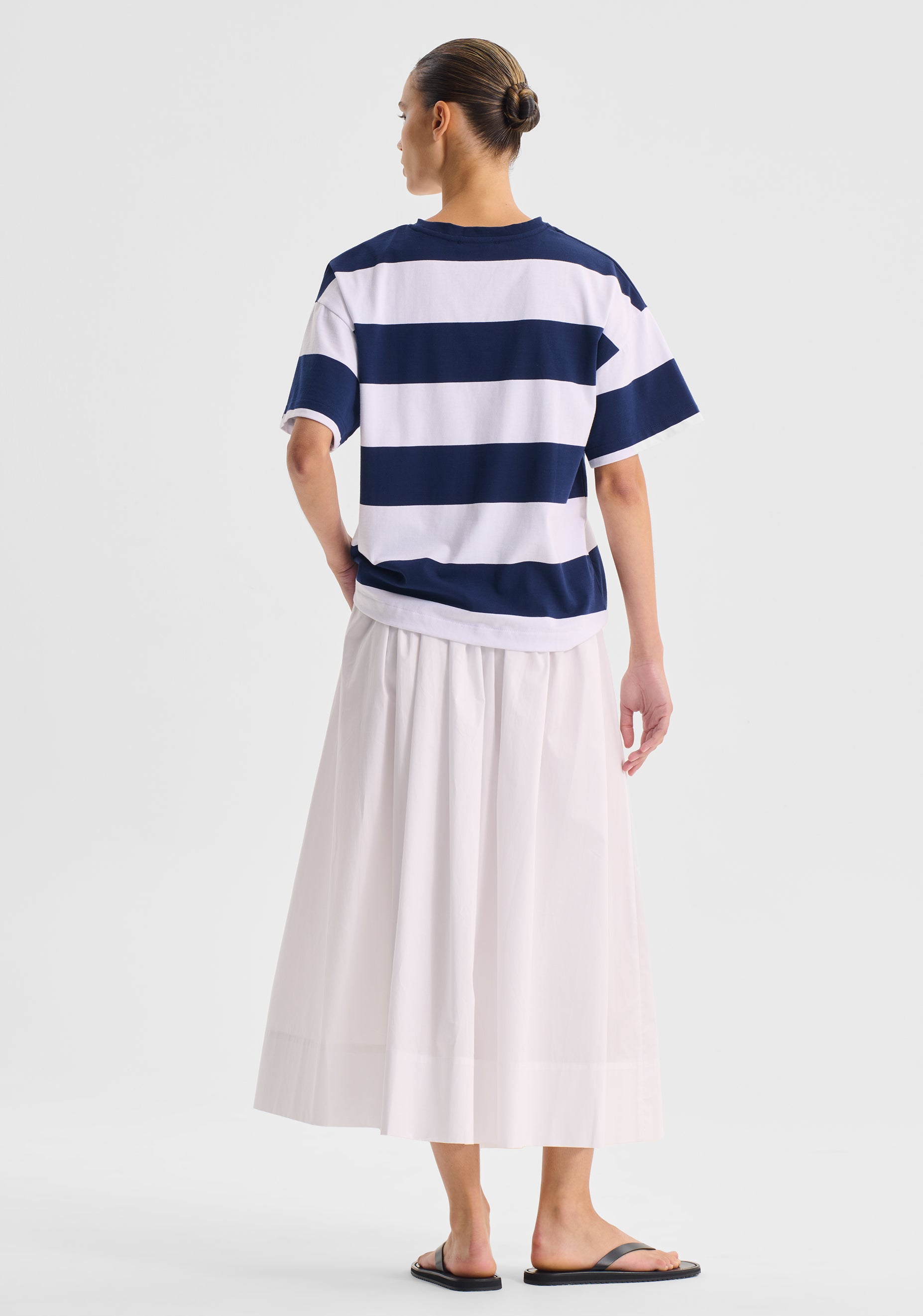 Rory Stripe Tee - Navy/White