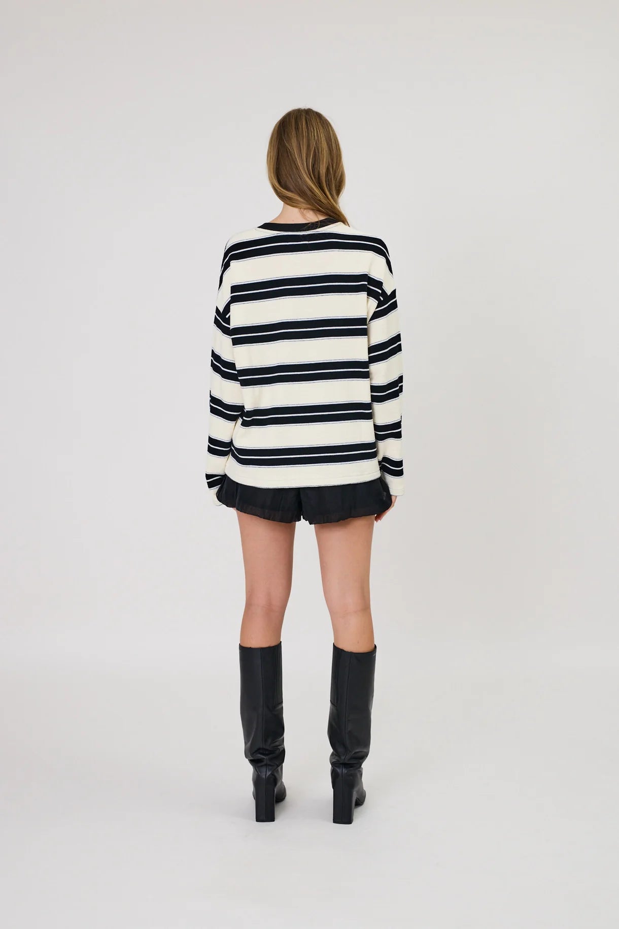 Remain Miller Long Sleeve - Ivory/Black Stripe