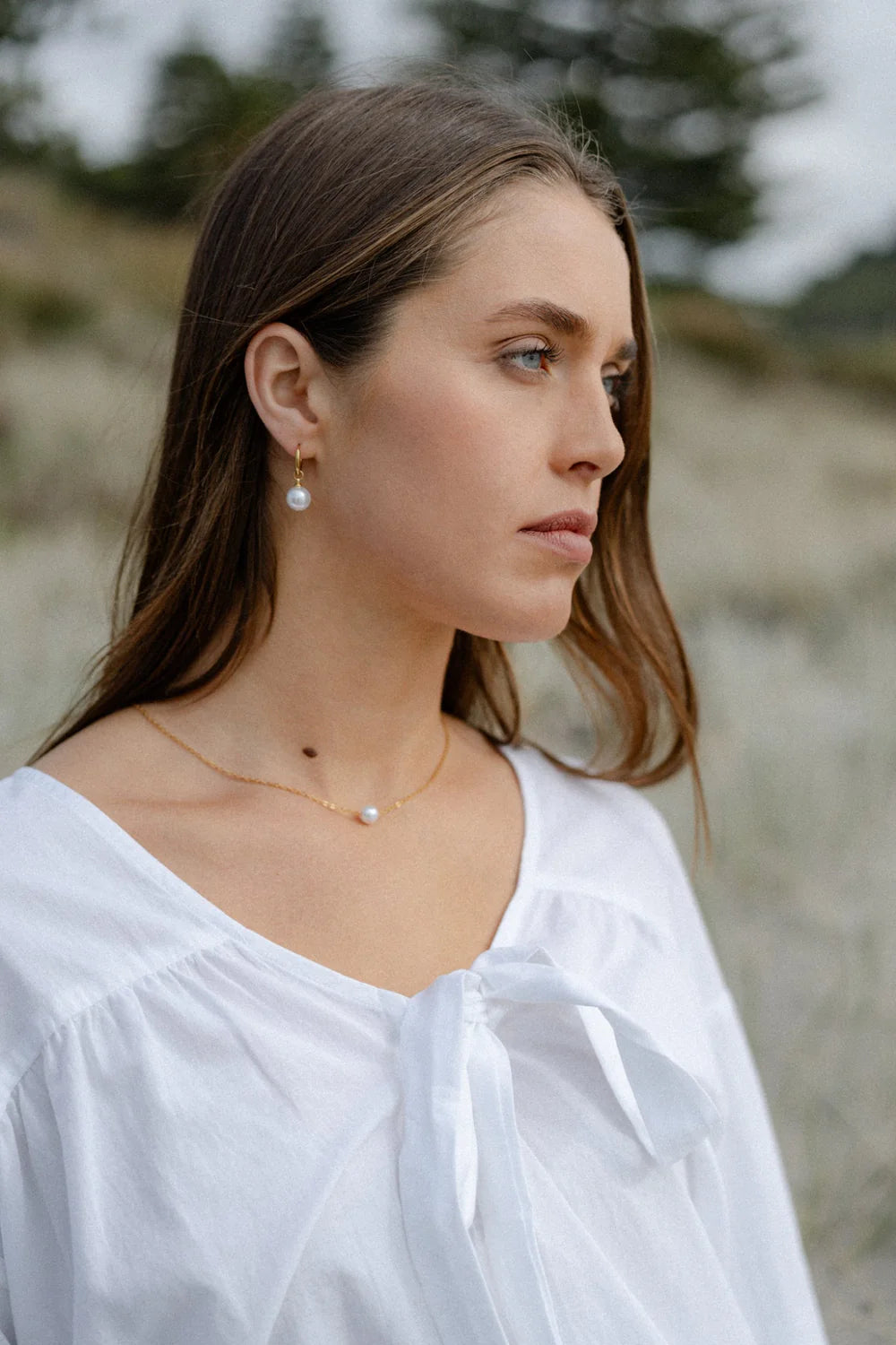 Orb Earrings - Pearl