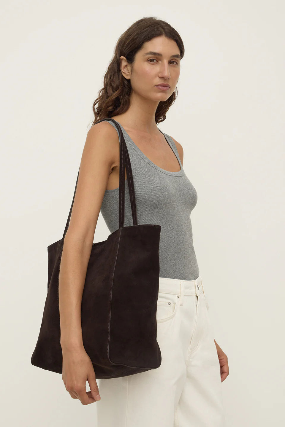 Assembly Label Paige Suede Bag - Ganache