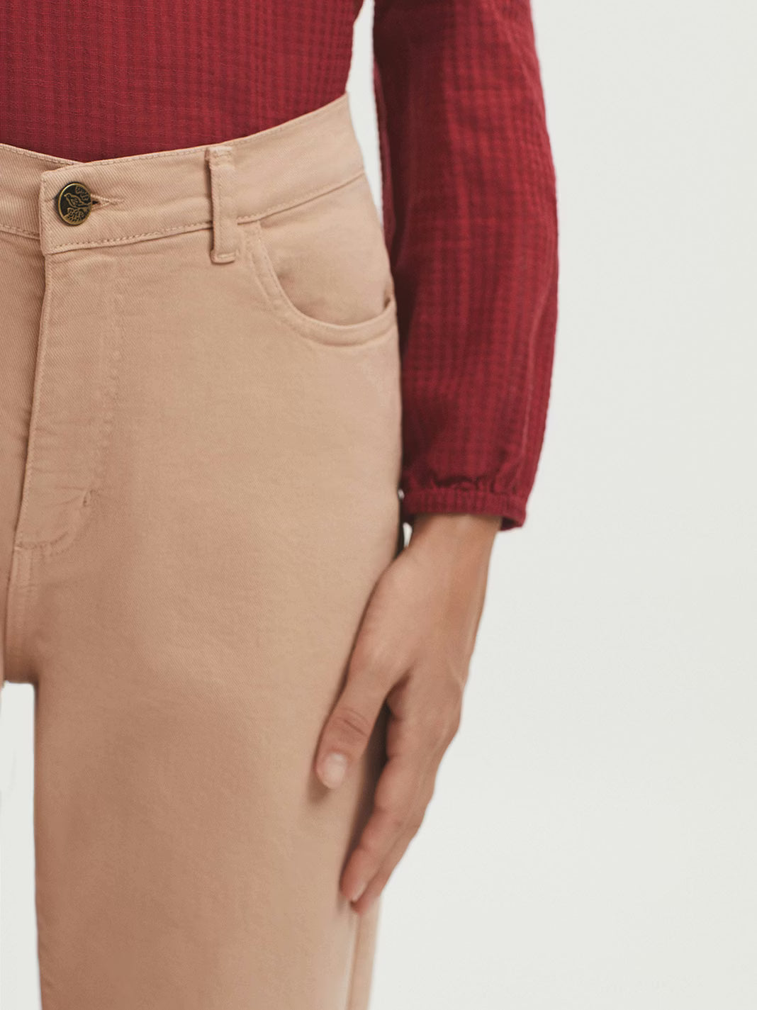 Five Pocket Twill Trousers - Caramel