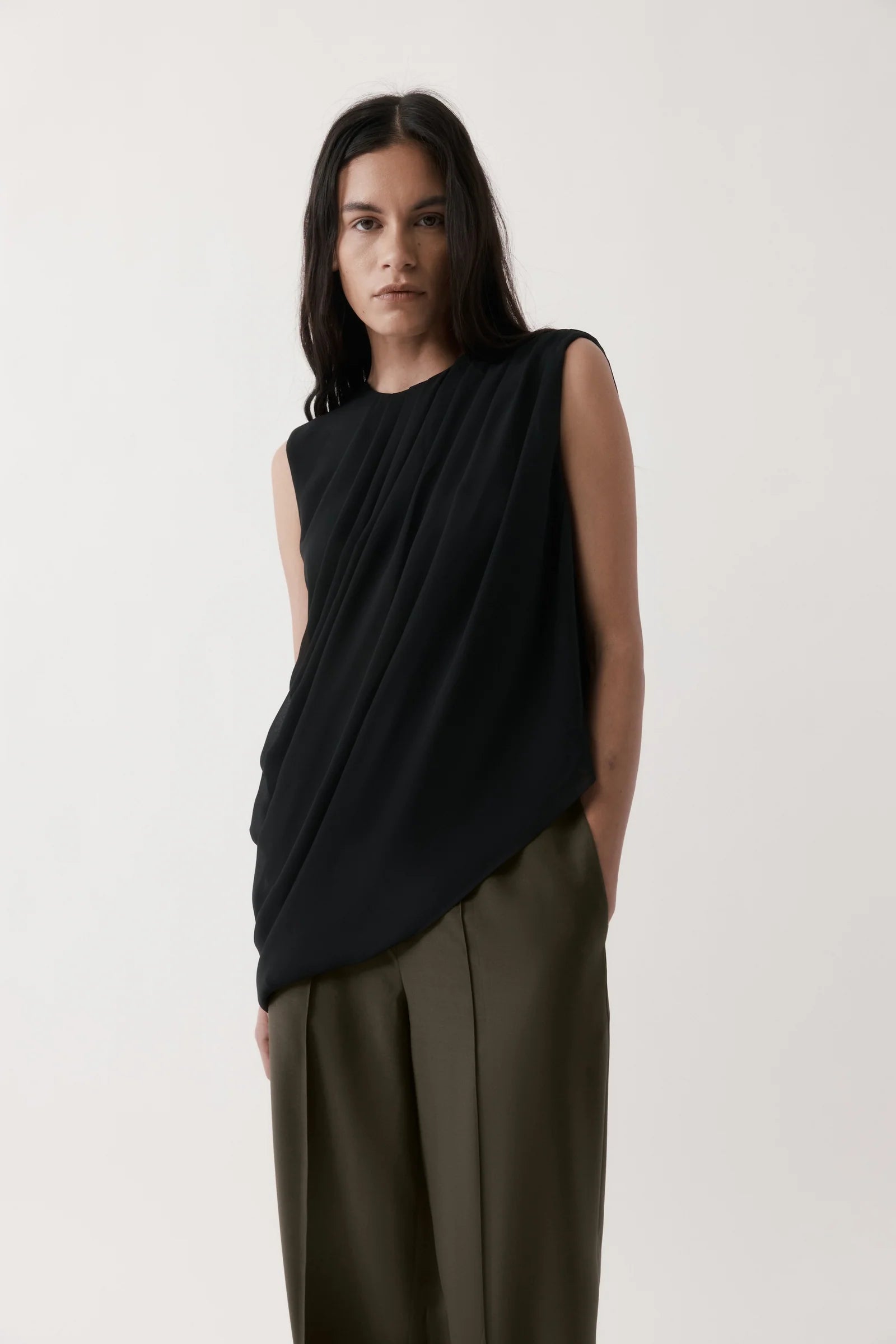 Draped Top - Black