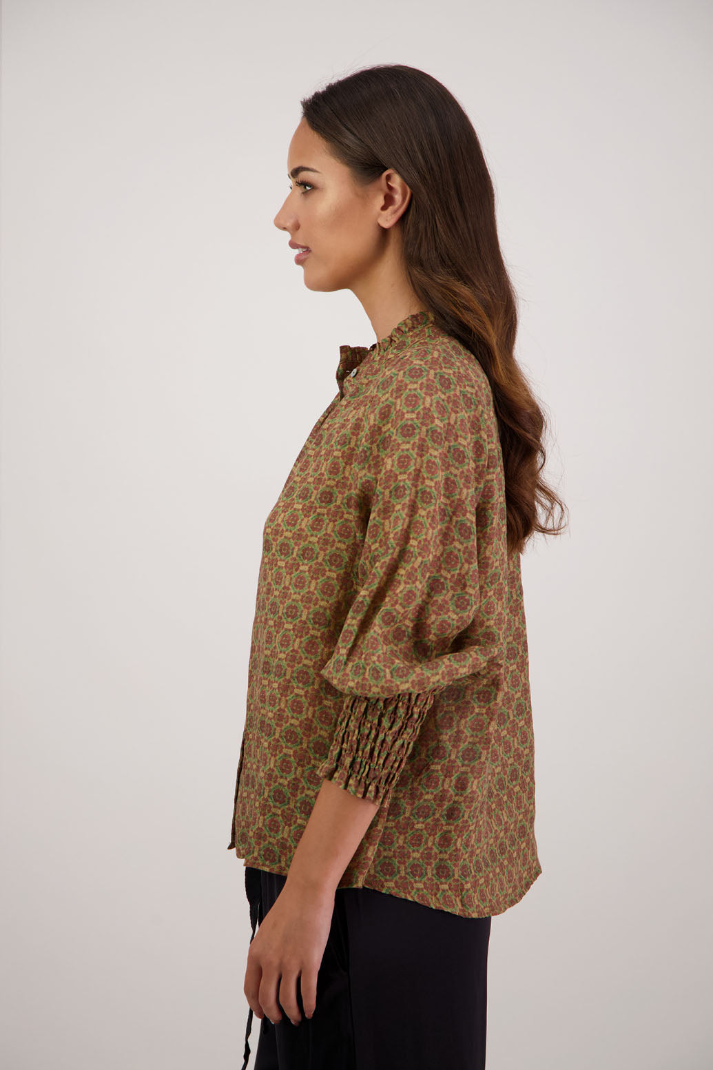 Raewyn Top - Camel Tile