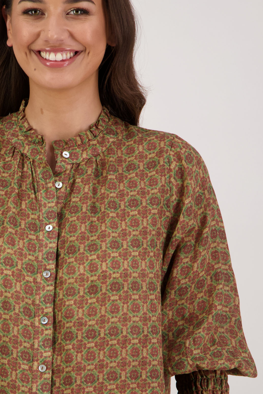 Raewyn Top - Camel Tile