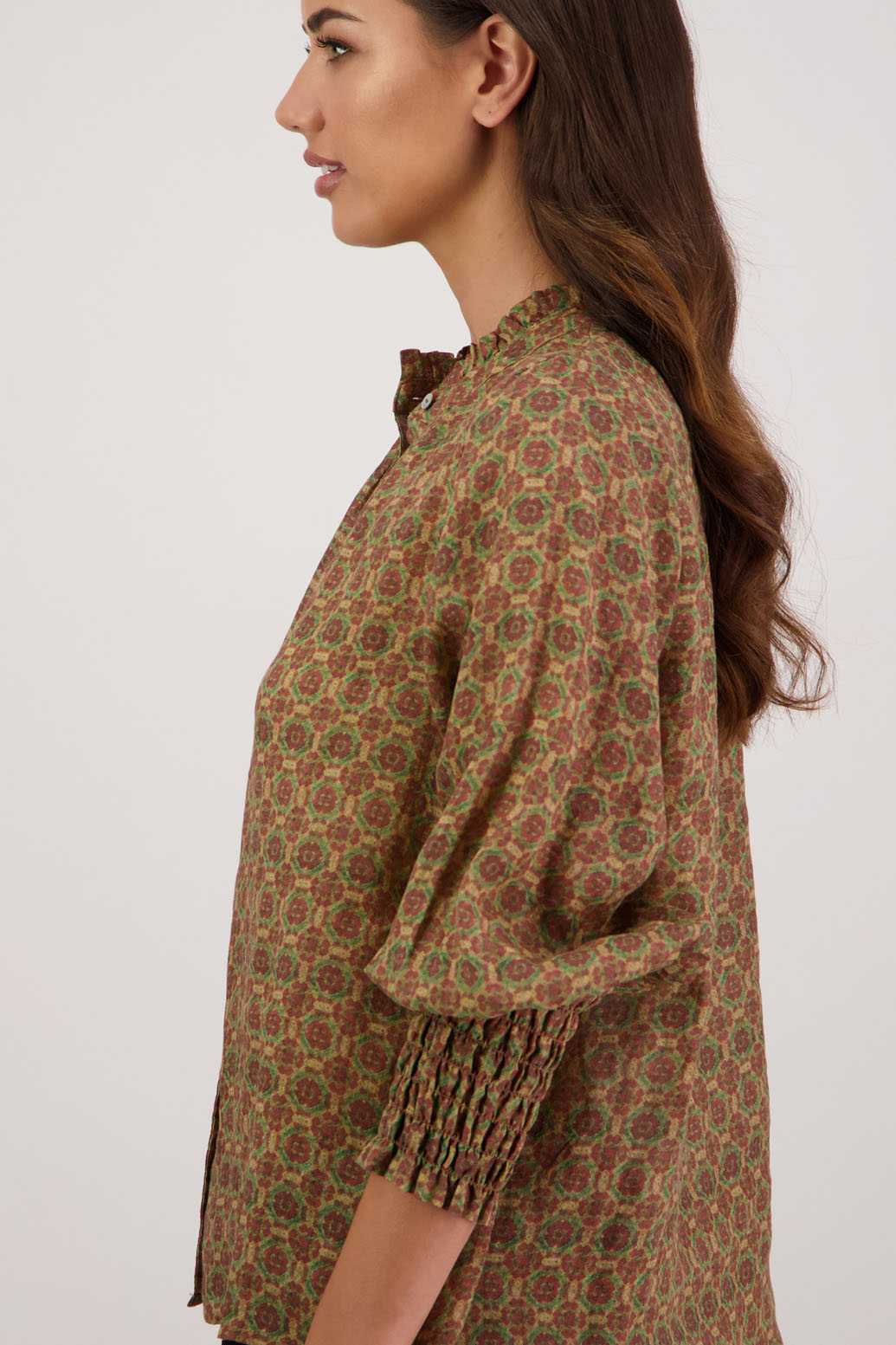 Raewyn Top - Camel Tile