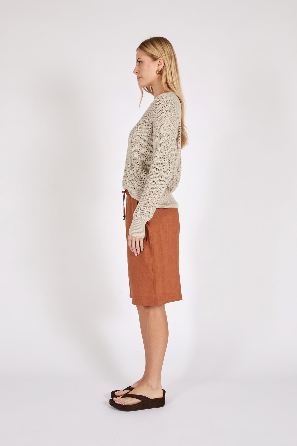 Marlow Riptide Linen Short - Rust