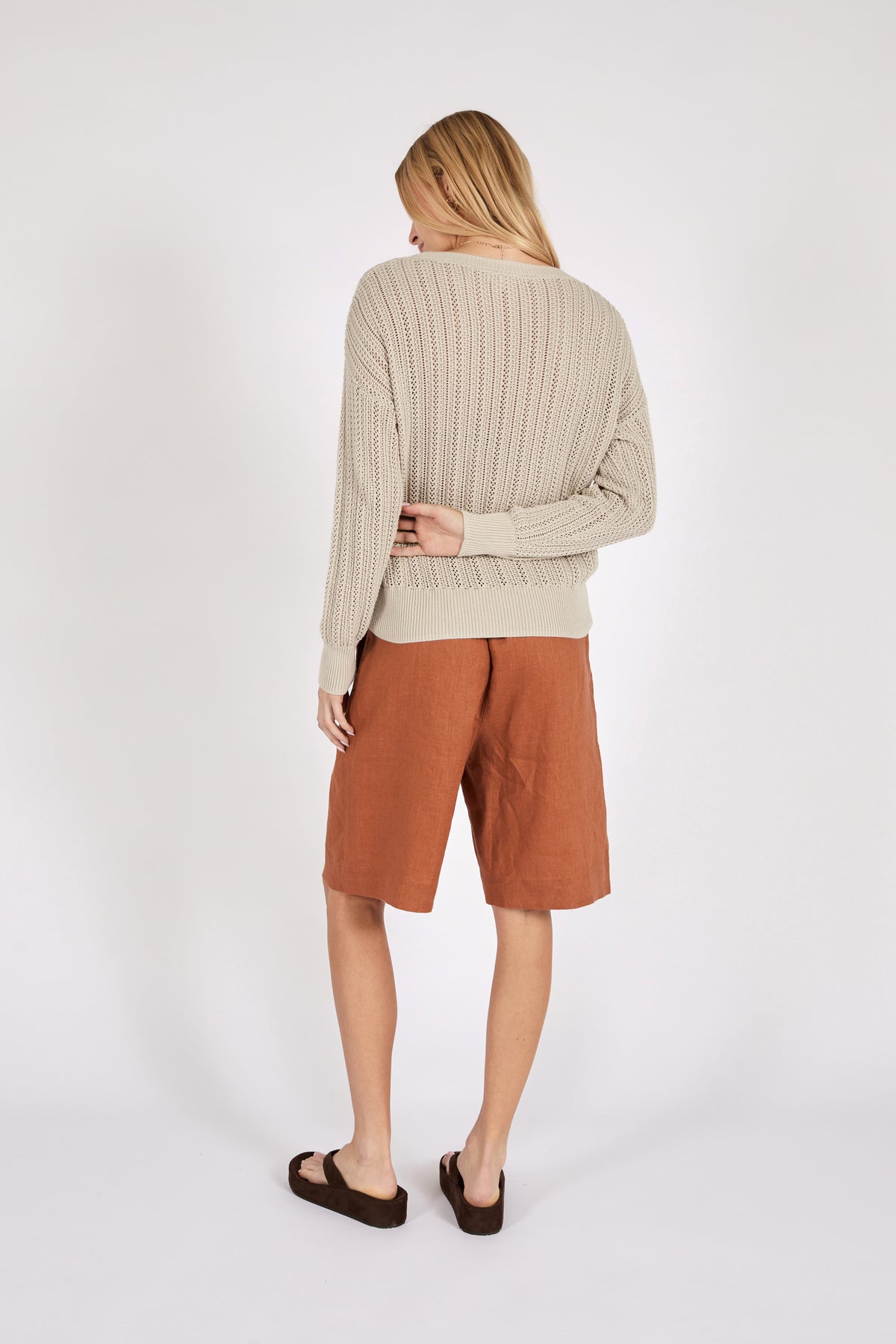 Marlow Riptide Linen Short - Rust