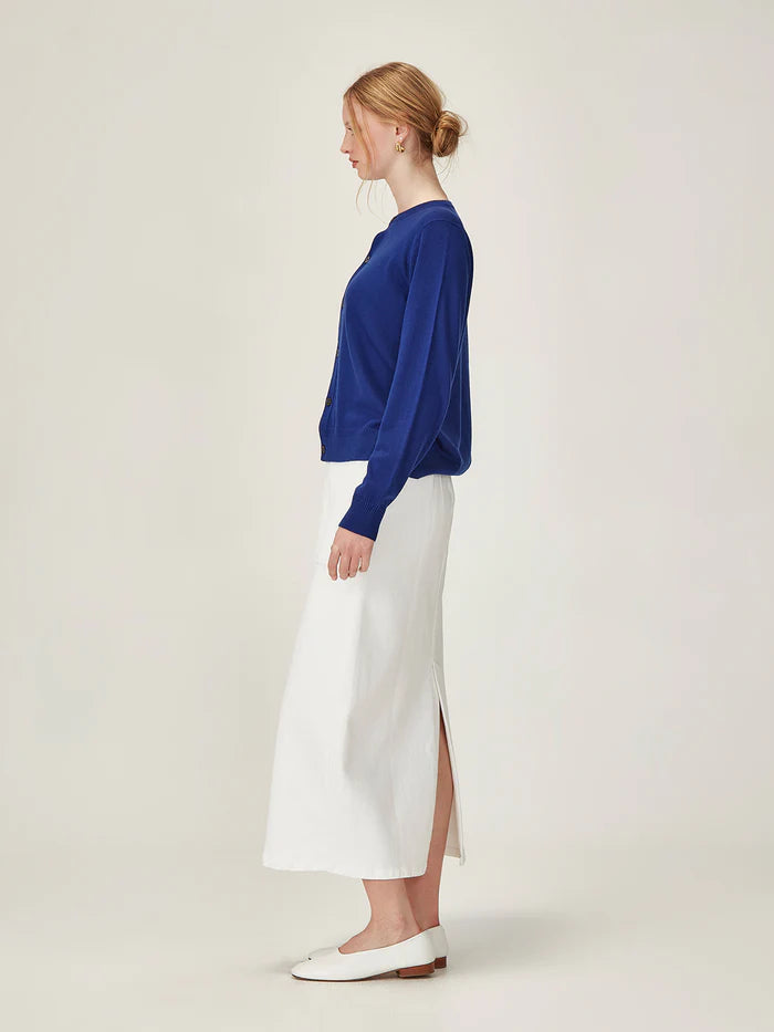 Felicity Merino Cardigan - Cobalt