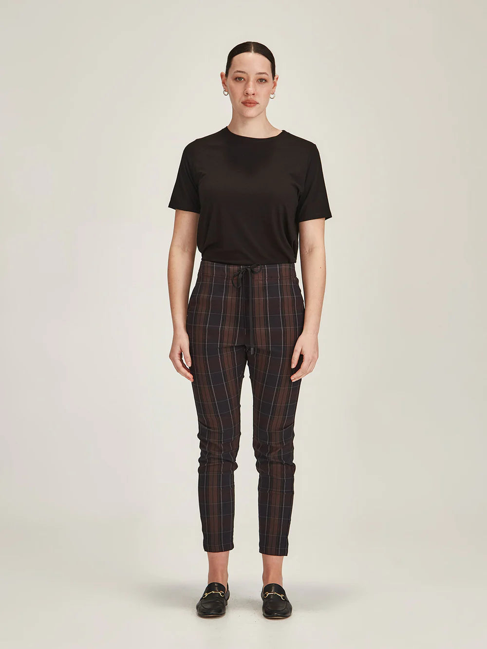 Plaid Emily Jogger - Chocolate