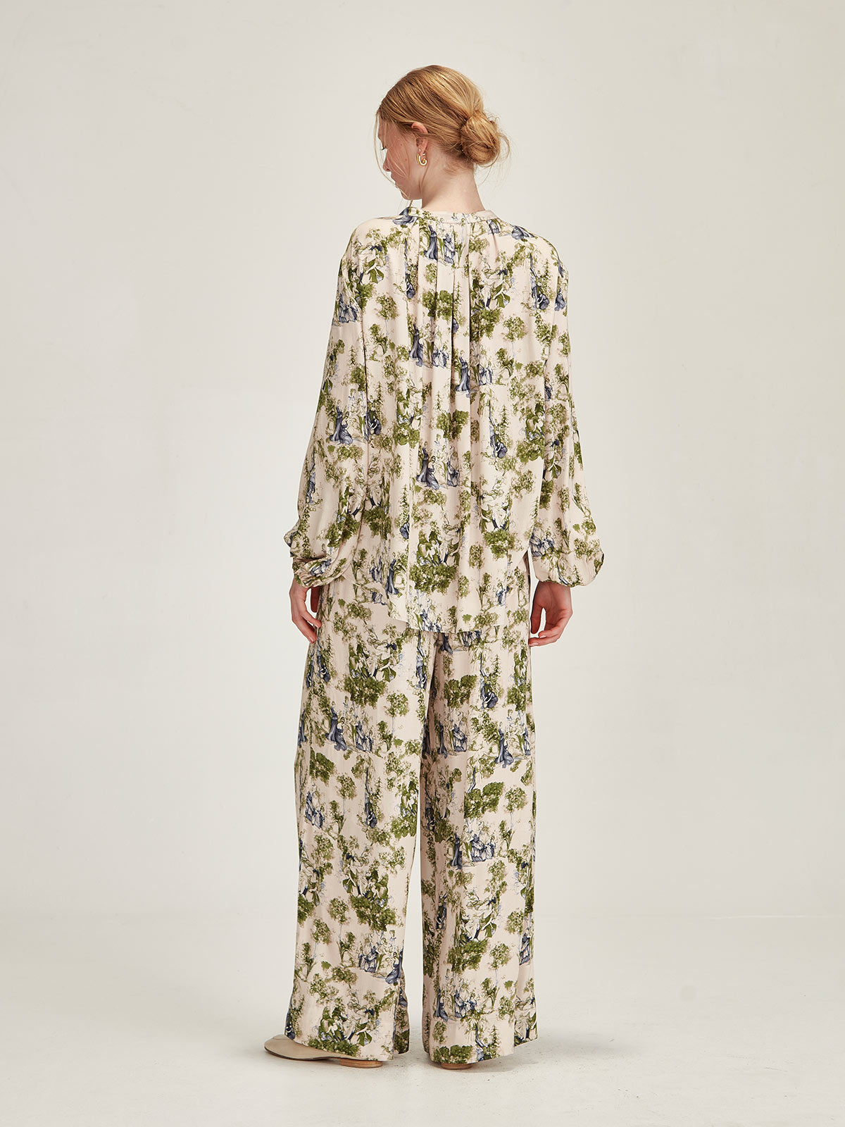 Adora Print Shirt - Moss Print