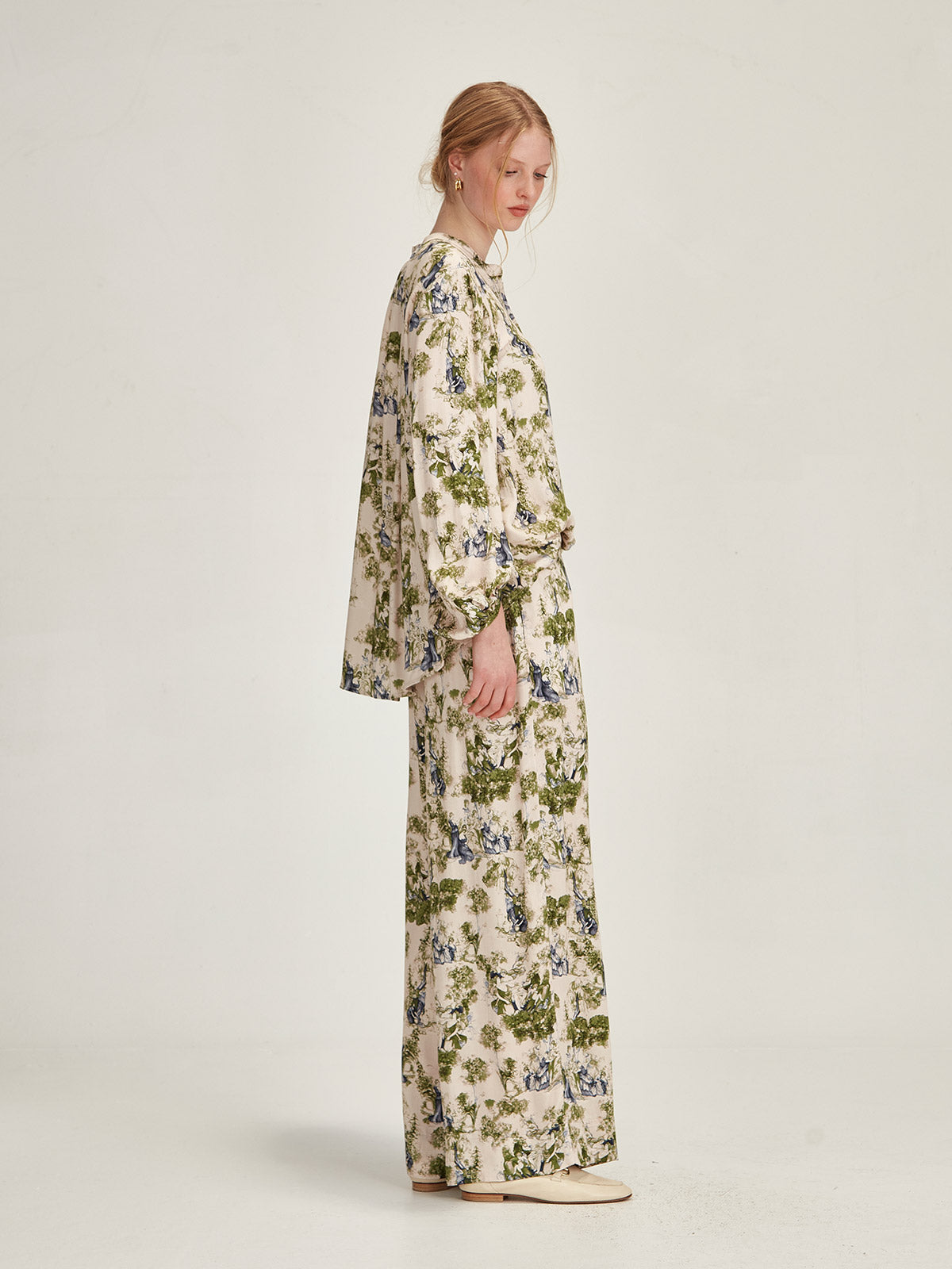 Adora Print Shirt - Moss Print