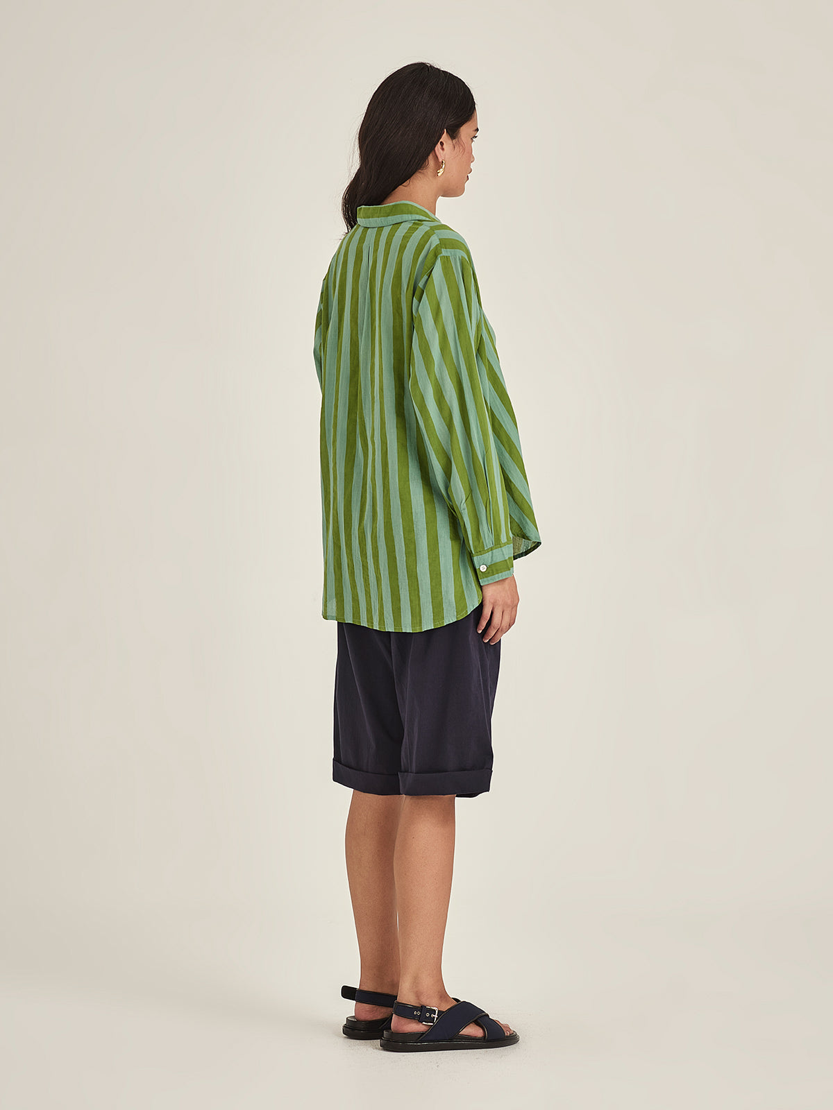 Sills Positano Stripe Shirt – Green/Dk Green