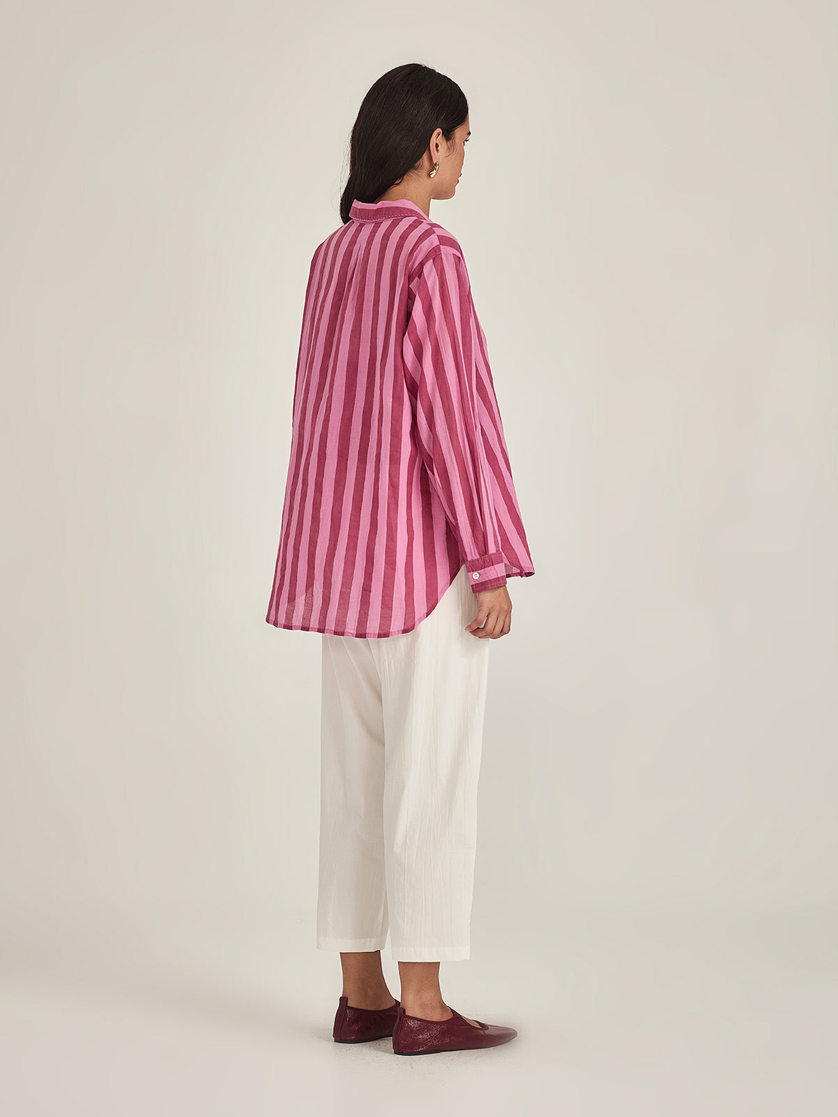 Sills Positano Stripe Shirt – Red/Pink