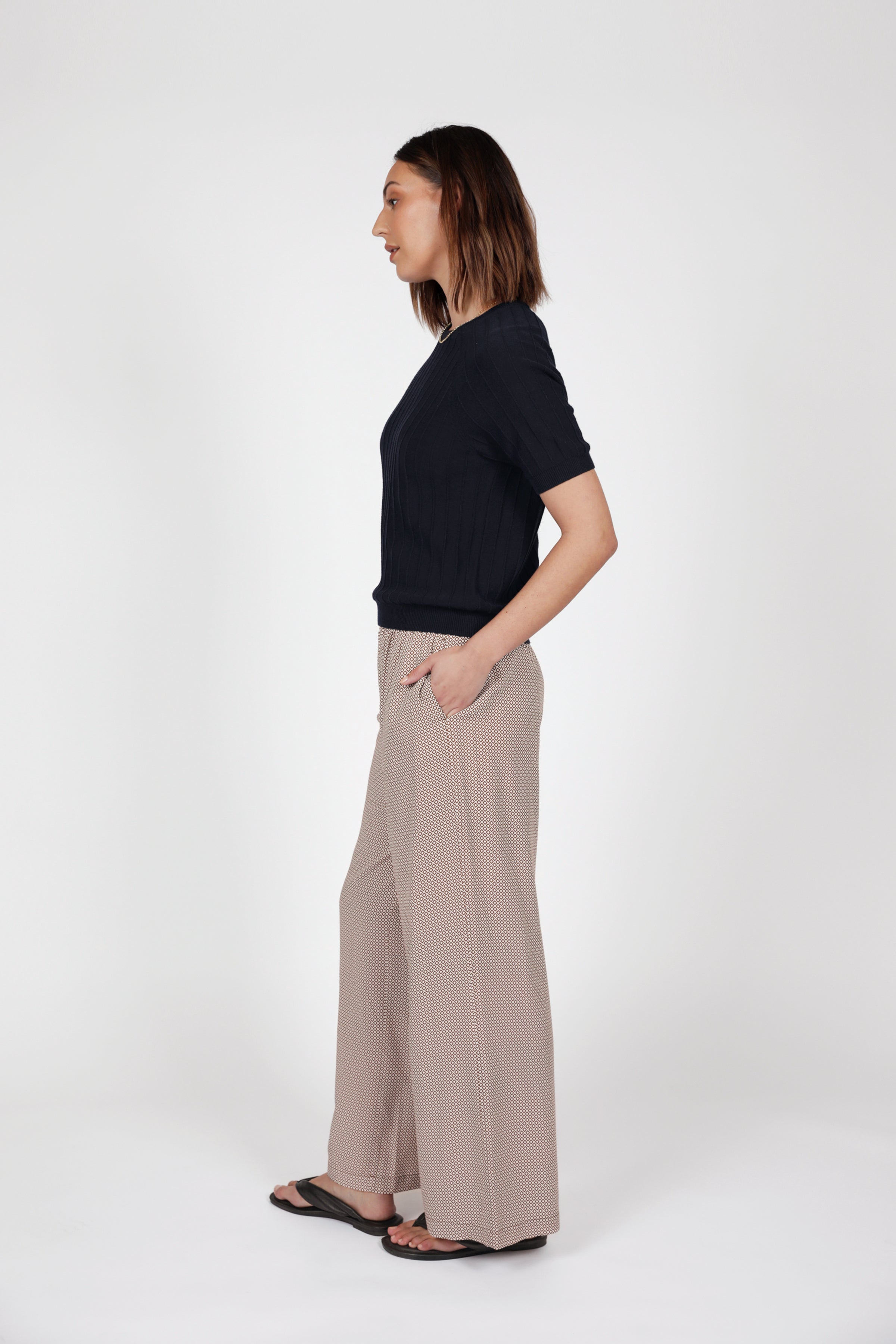 Marlow Soleil Knit Tee - Ink