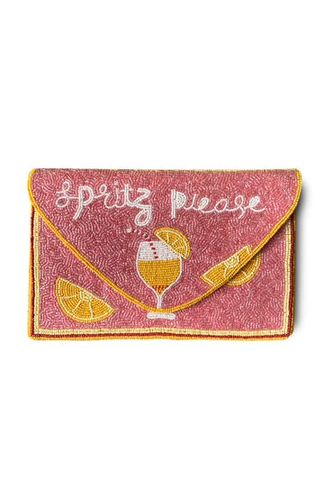 Dark Hampton Spritz Please Beaded Bag