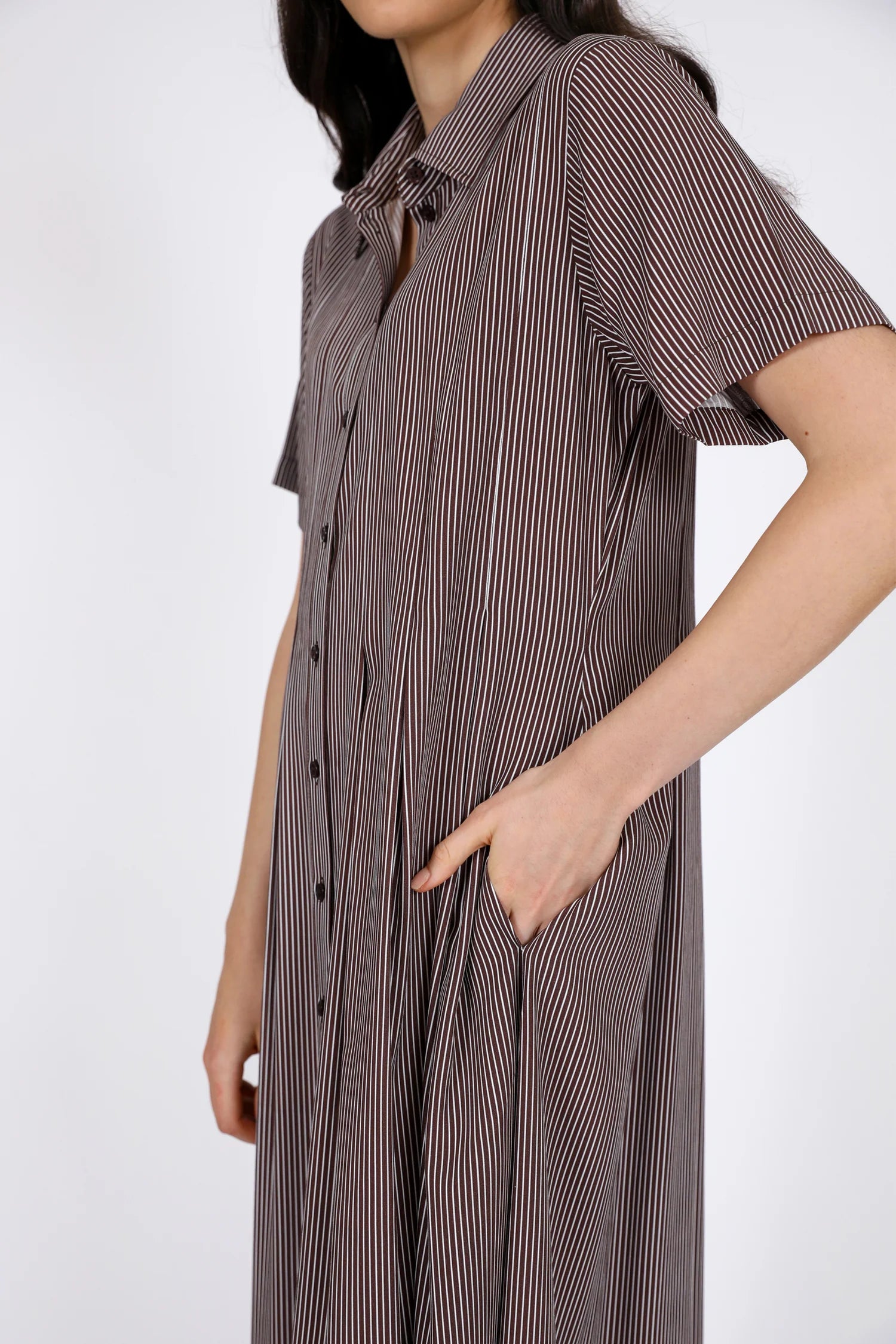Strand Dress - Java Stripe