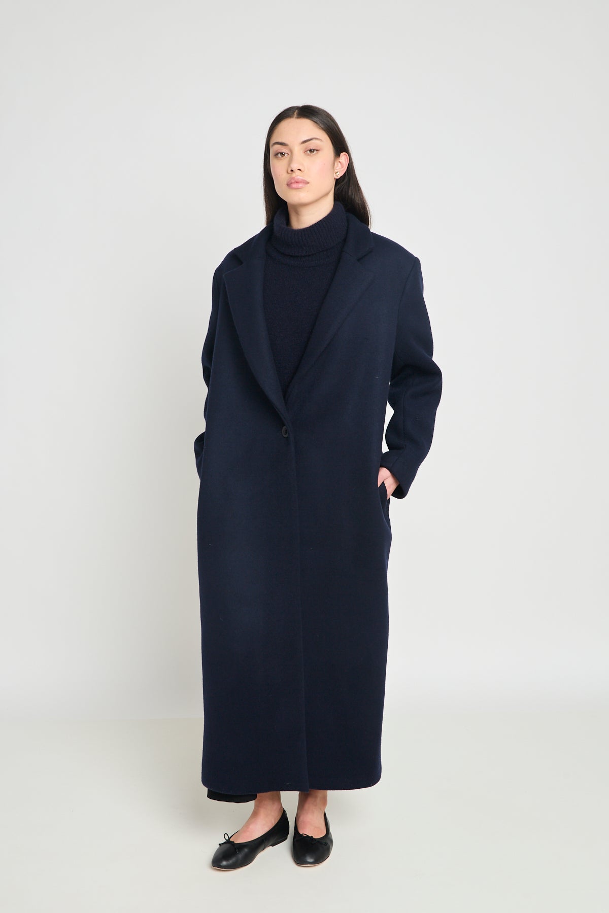 Illusions Coat - Navy