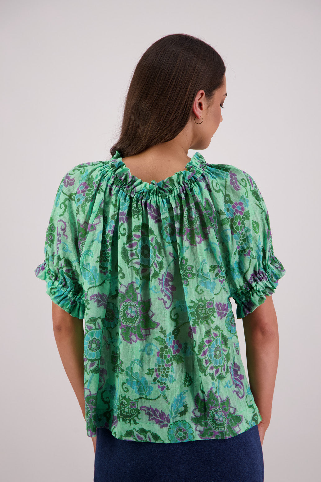 Briarwood Teddy Top - Green Floral