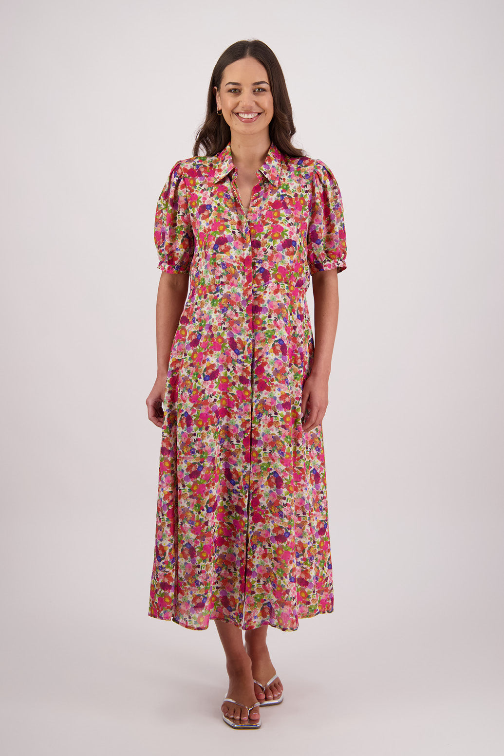 Briarwood Thelma Shirt Dress - Bright Floral