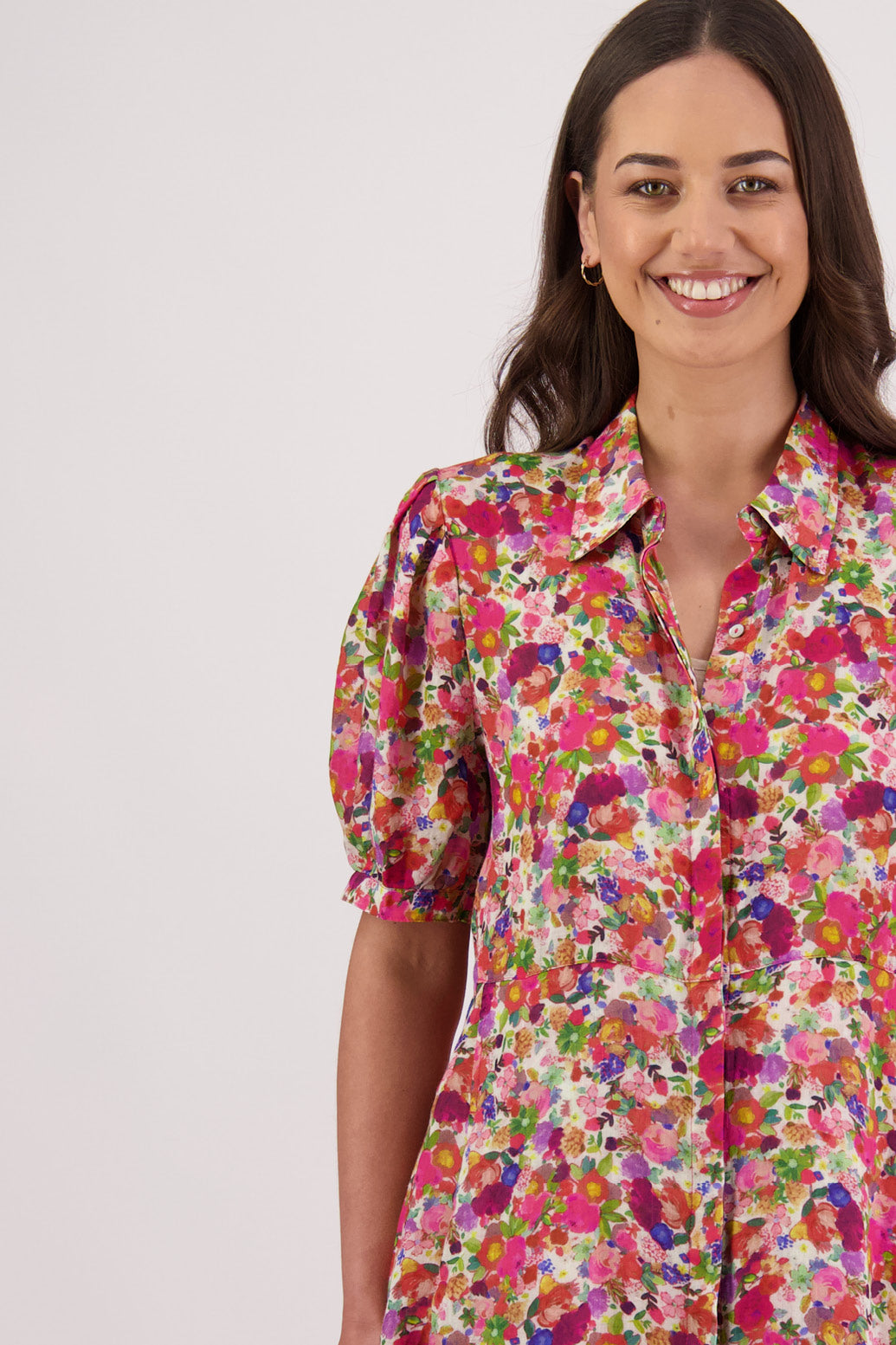 Briarwood Thelma Shirt Dress - Bright Floral