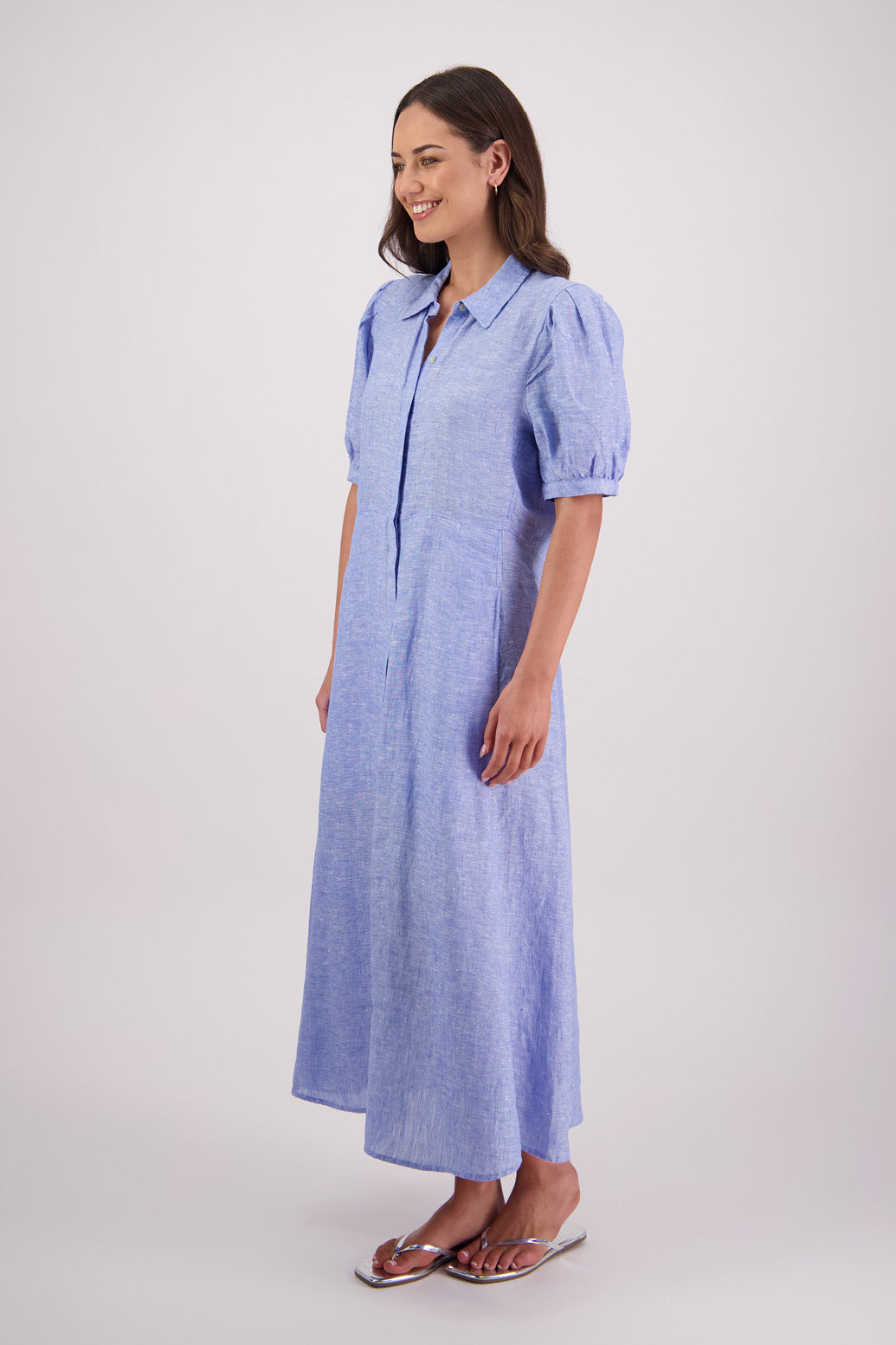 Briarwood Tokyo Linen Dress - Sky Blue