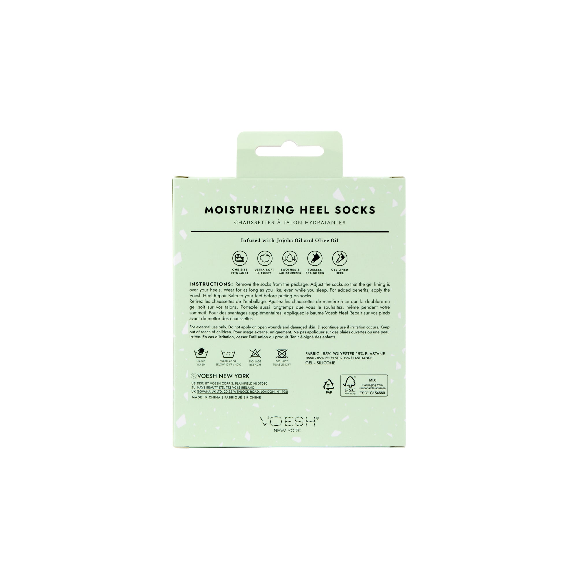 Moisturizing Heel Socks with Gel Heel Liner