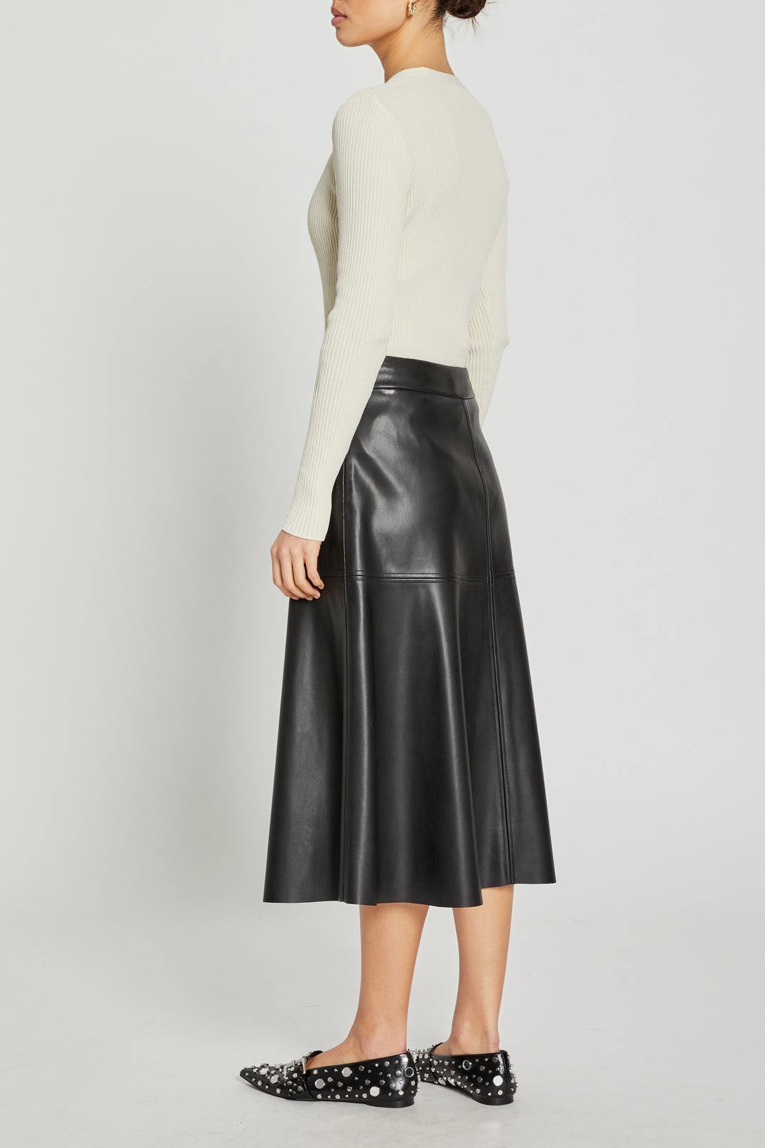 Vegan Leather Skirt - Black