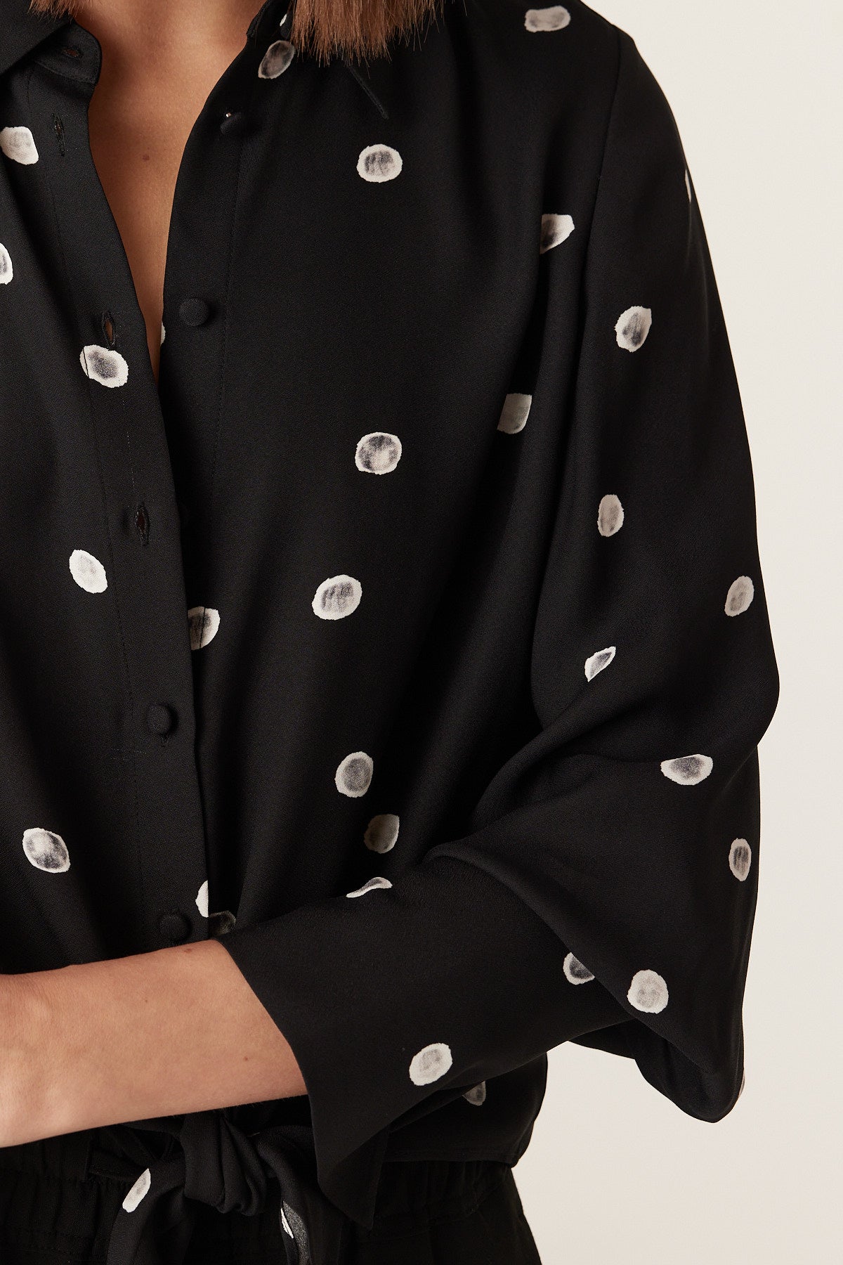 Cable Melbourne Hepburn Blouse - Black Spot