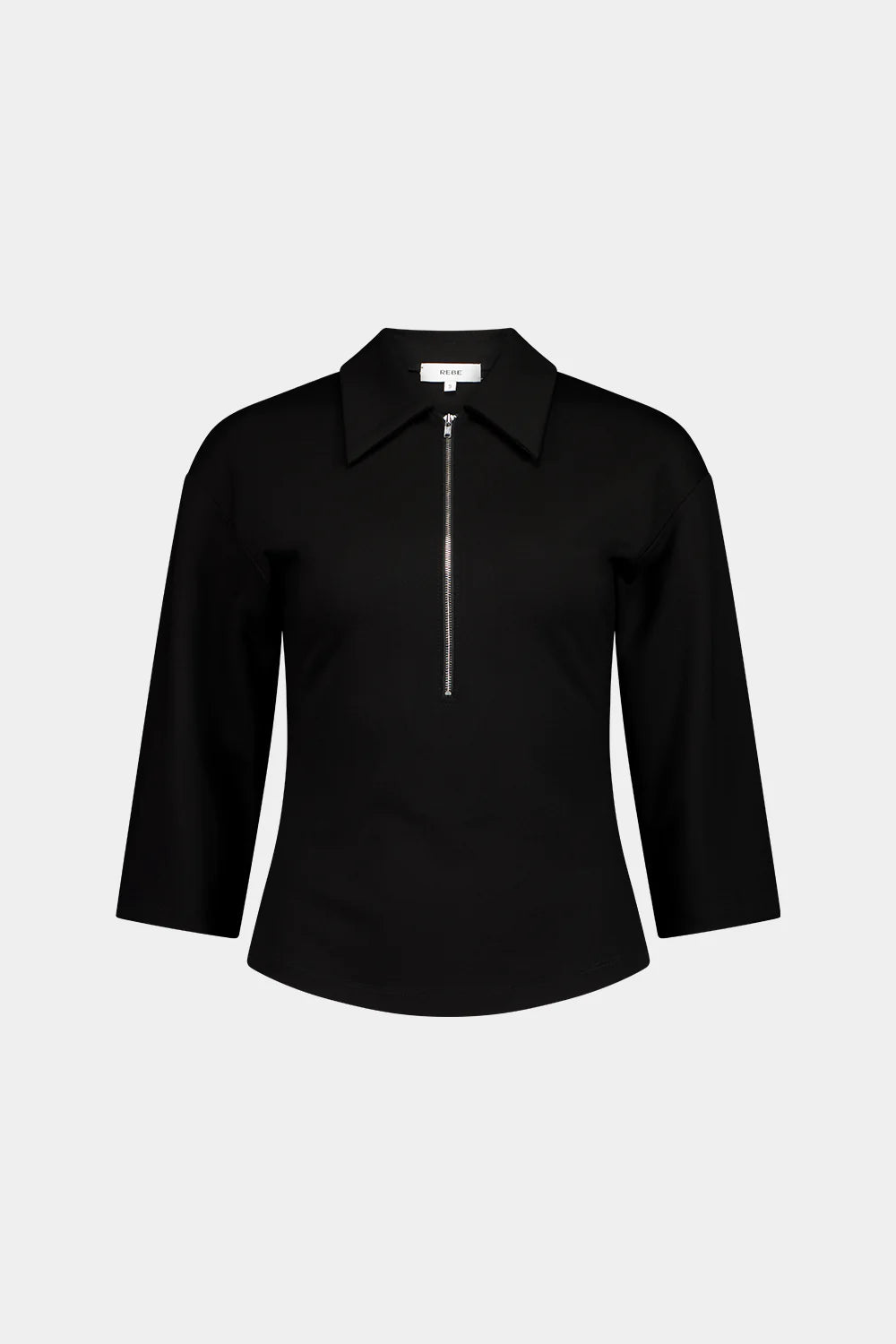 Zip Front Top - Black