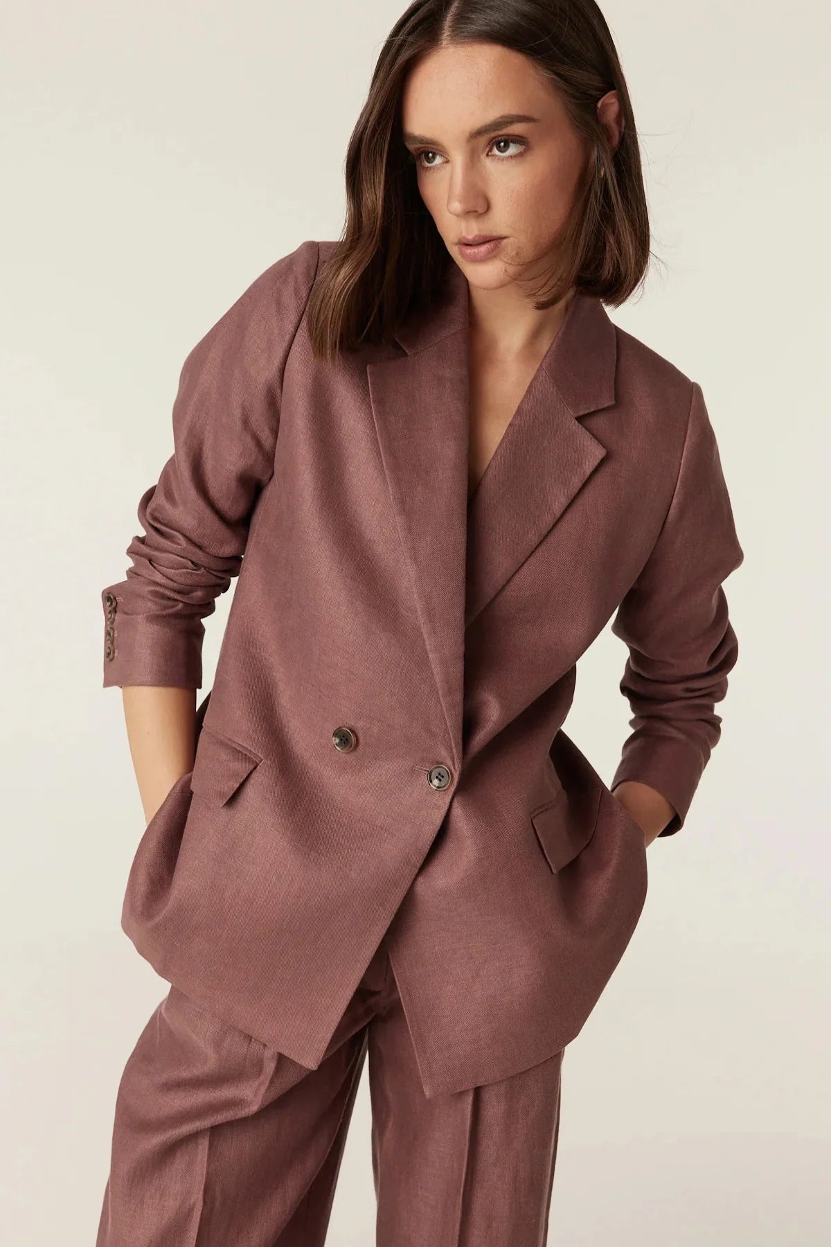 Cable Evelyn Blazer – Berry
