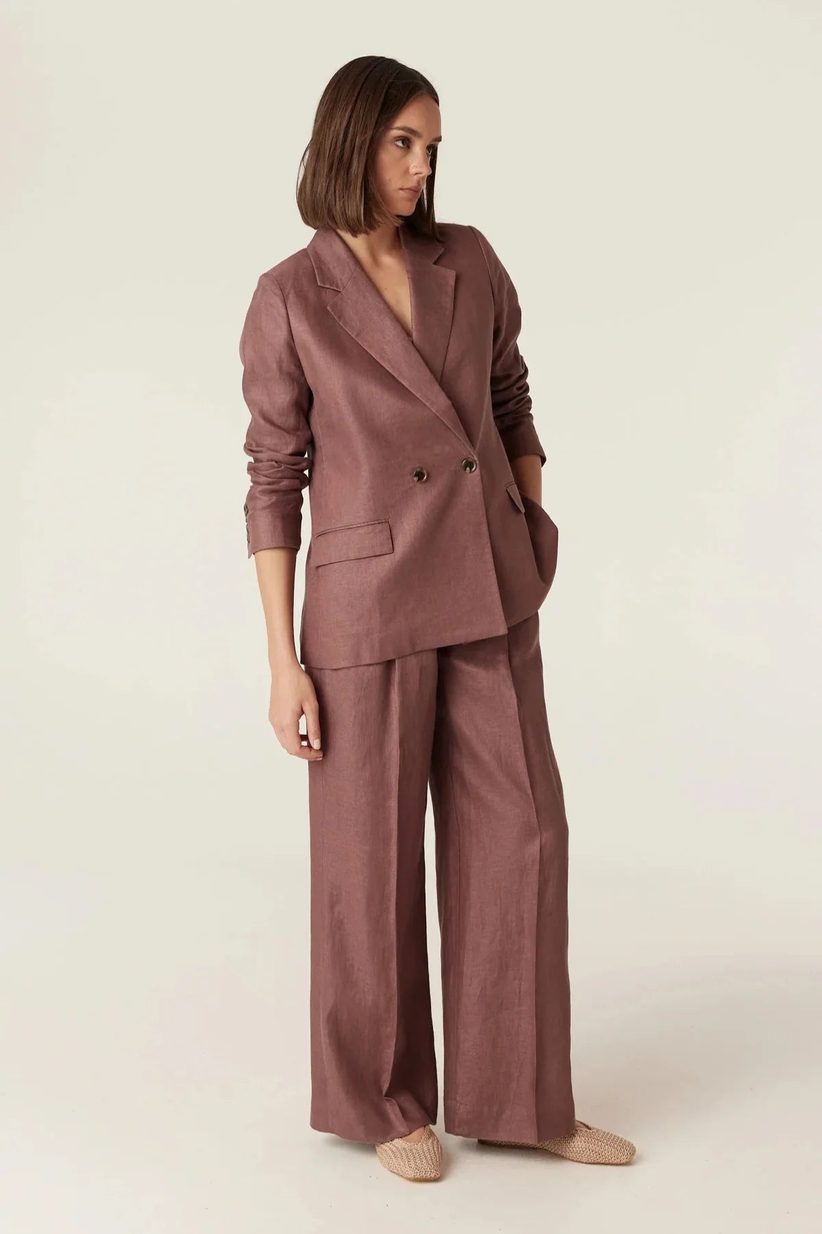 Cable Evelyn Blazer – Berry