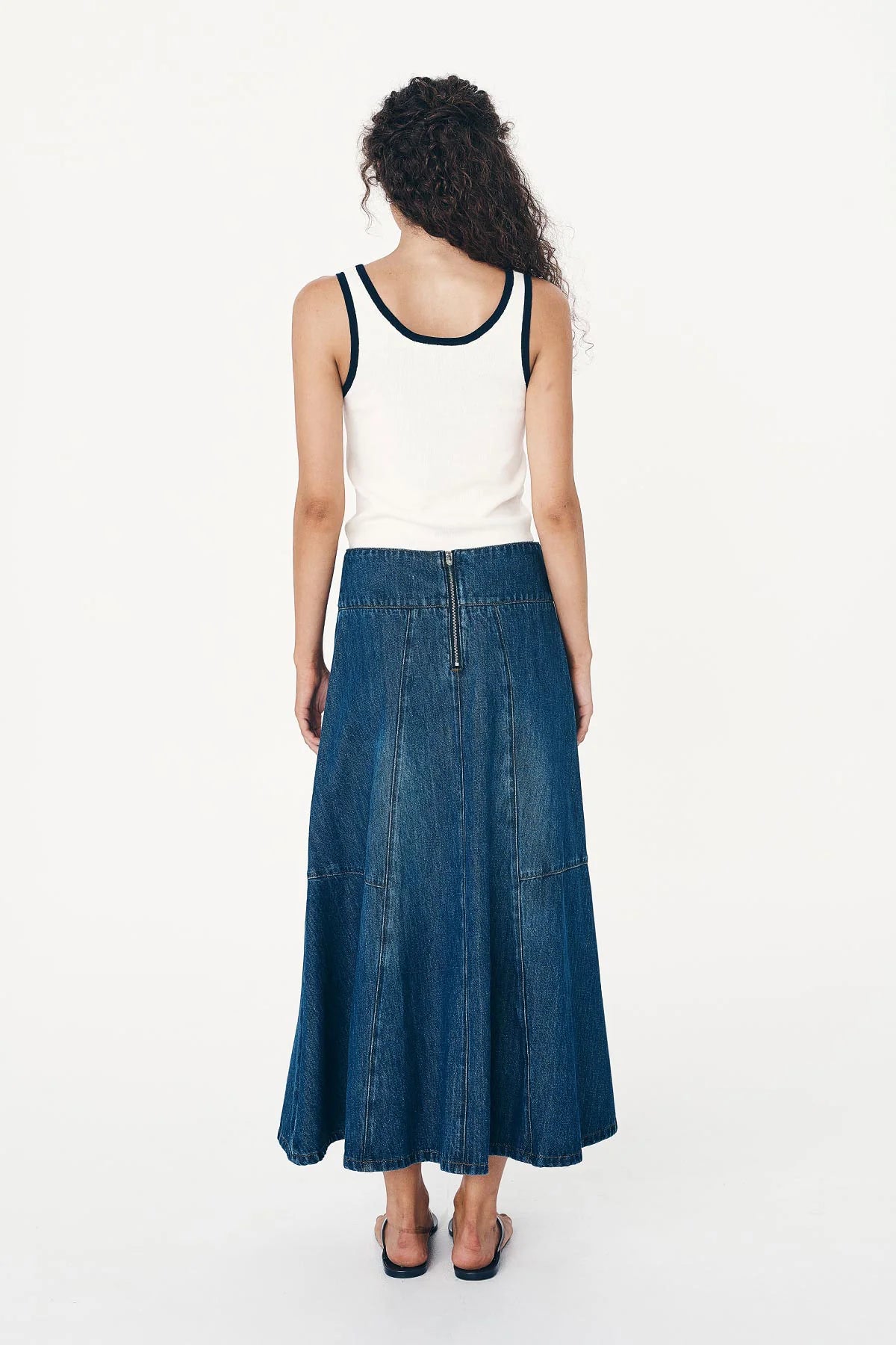 Vashti Denim Midi Skirt