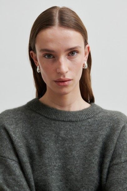 Brook Knit Drop Shoulder Knit - Beluga