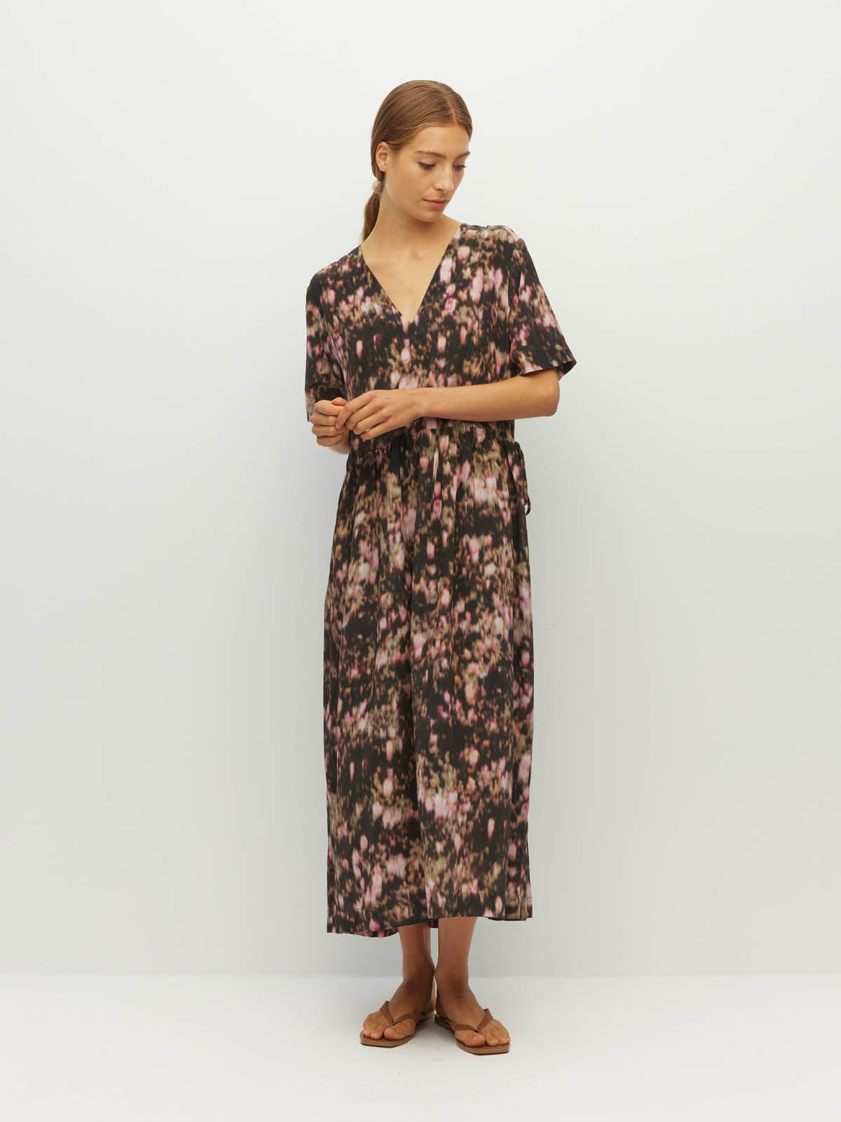Juliette Hogan Vima Tunic (Blush Petals Silk CDC) - Soft Camelia