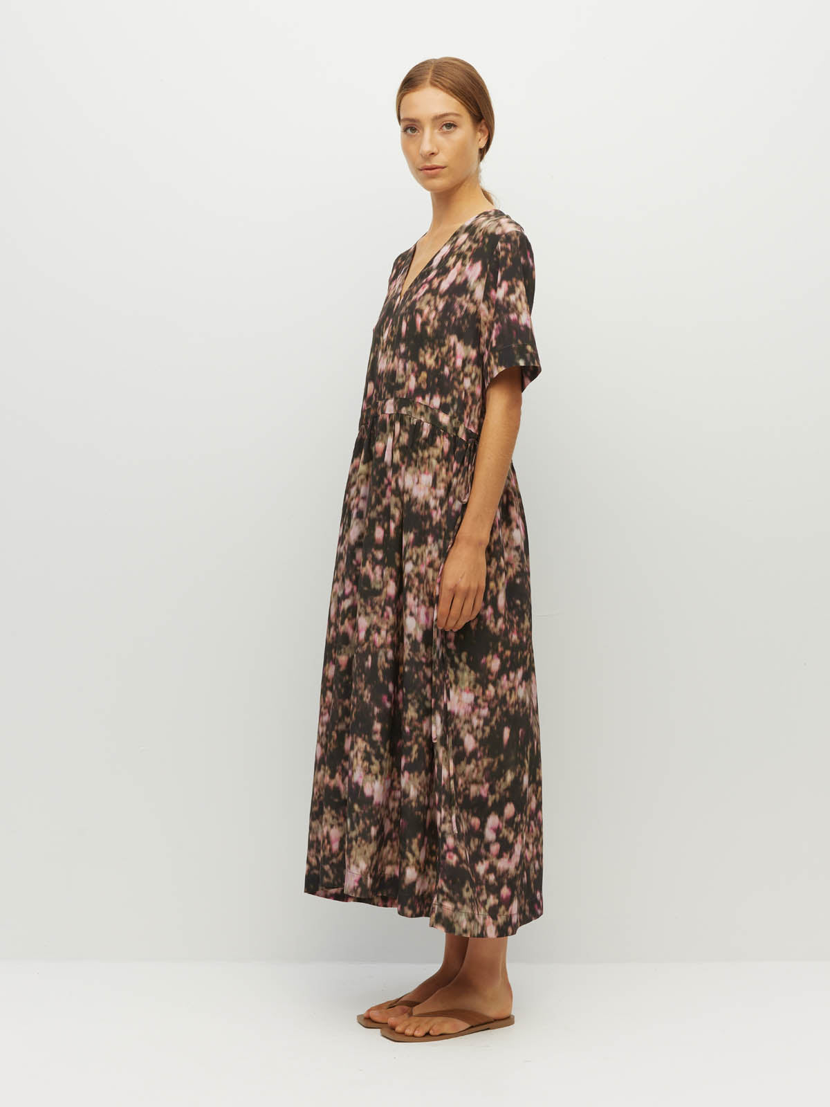 Juliette Hogan Vima Tunic (Blush Petals Silk CDC) - Soft Camelia