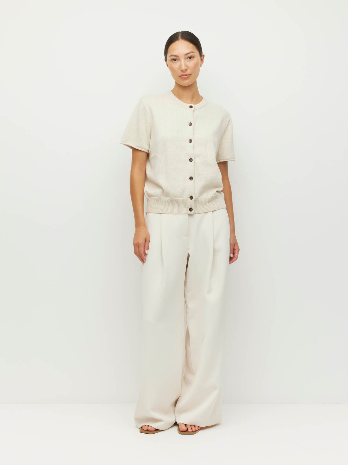 Juliette Hogan Twin T Cardi - Toast Marle