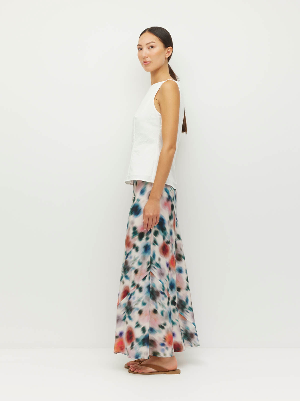 Juliette Hogan Em Skirt - Rosette Haze Silk CDC Morning Light