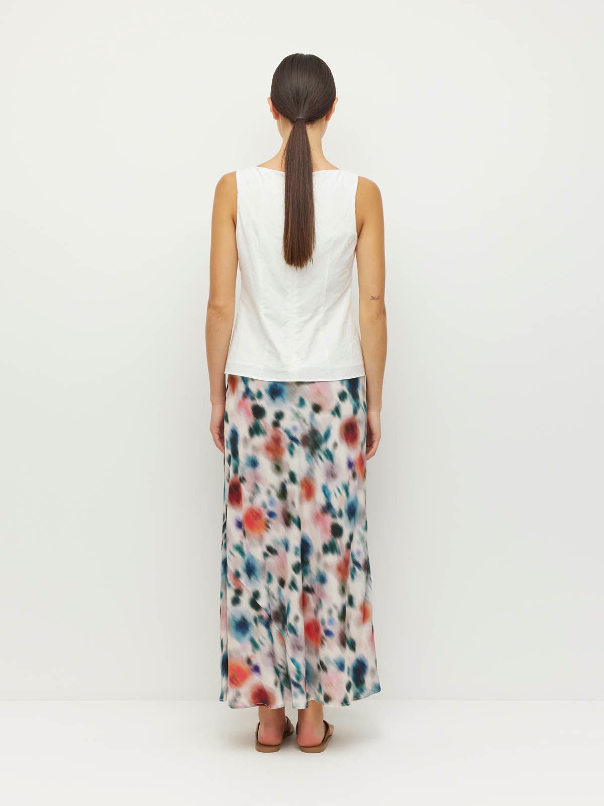 Juliette Hogan Em Skirt - Rosette Haze Silk CDC Morning Light