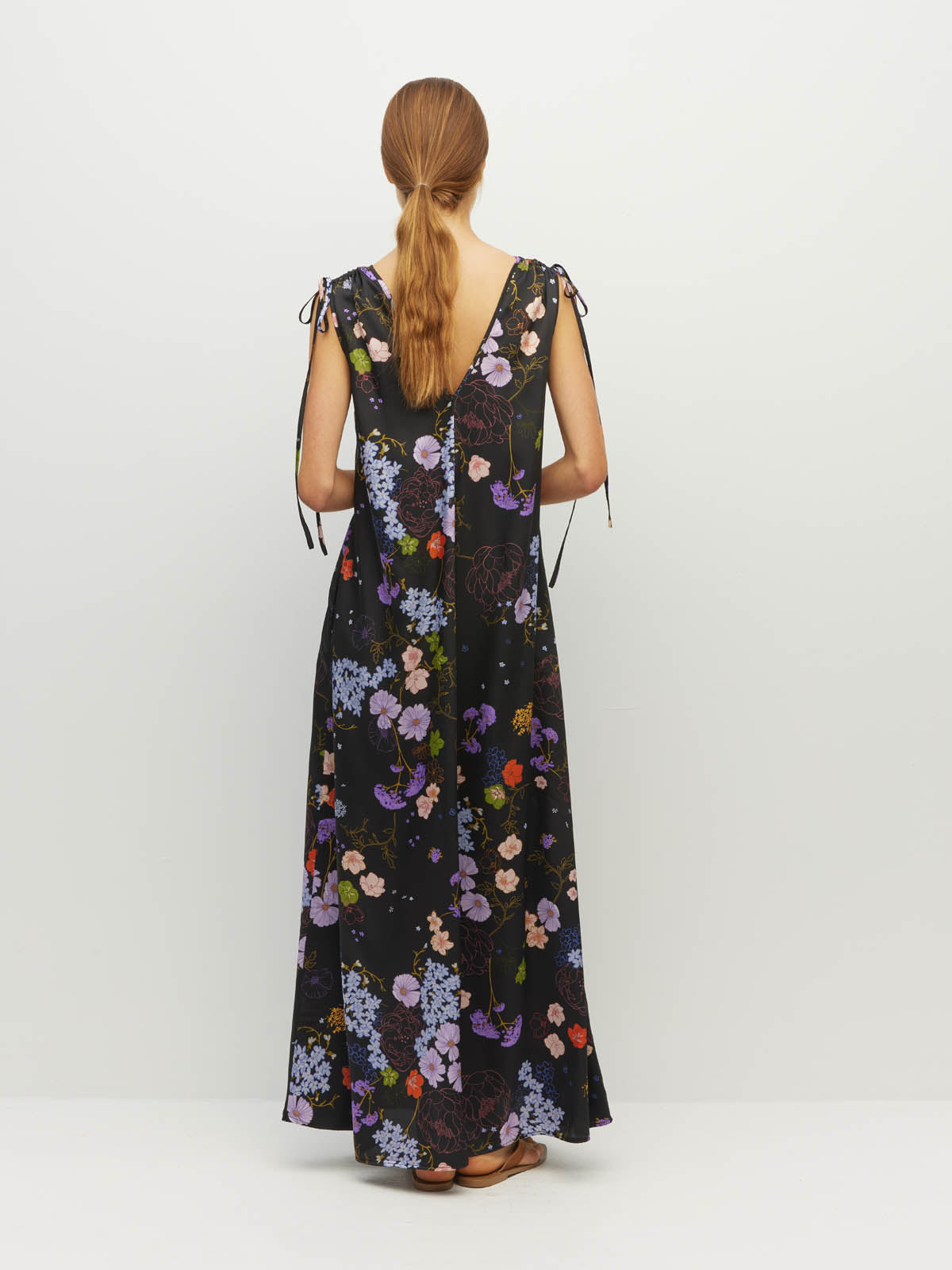 Juliette Hogan Tulia Dress – Afterglow Floral Twill Noir